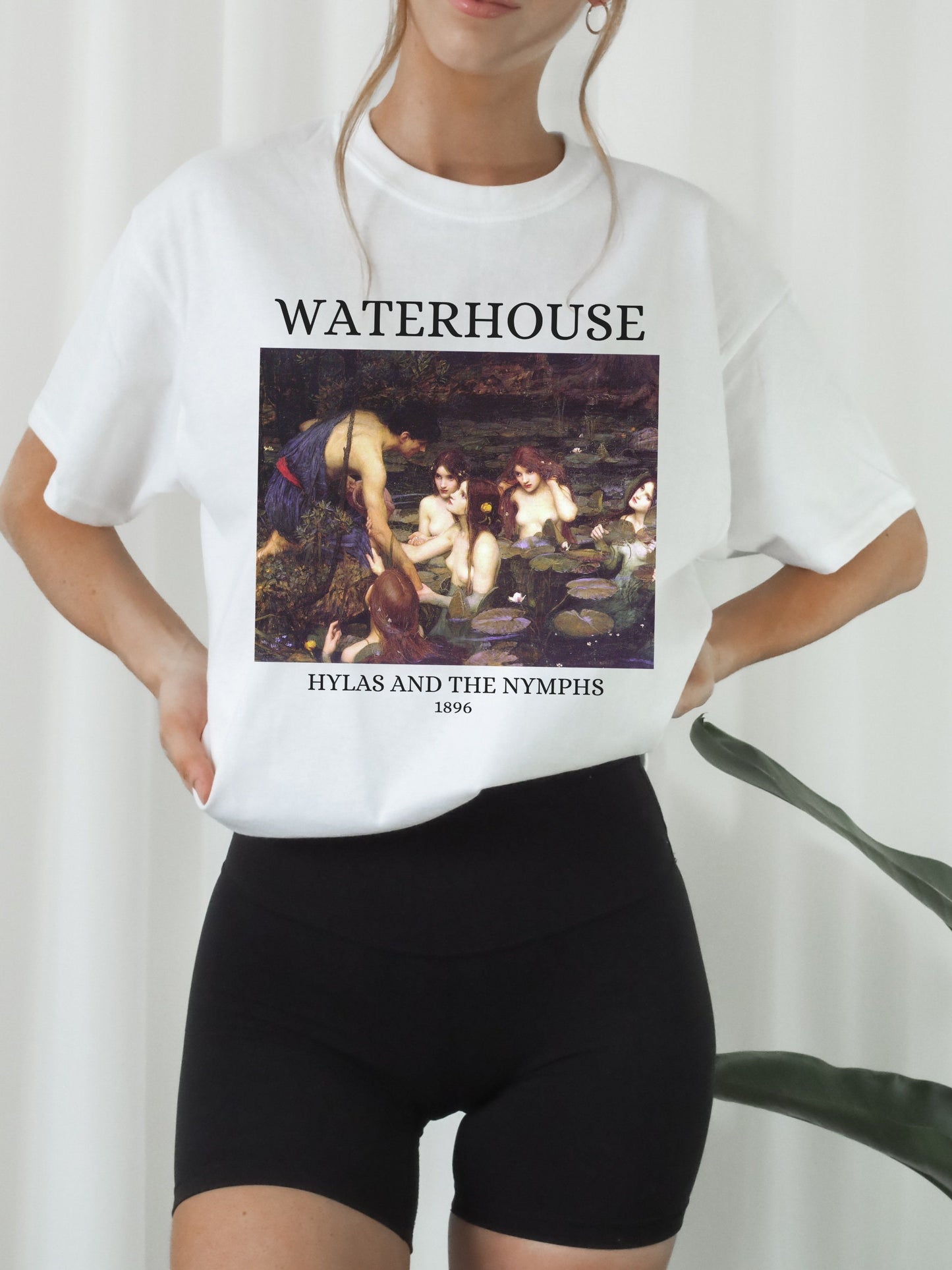 John William Waterhouse Hylas Nymphs Greek Classics Light Dark Academia Art History Tee Shirt Aesthetic Famous Painter Paintings Museum