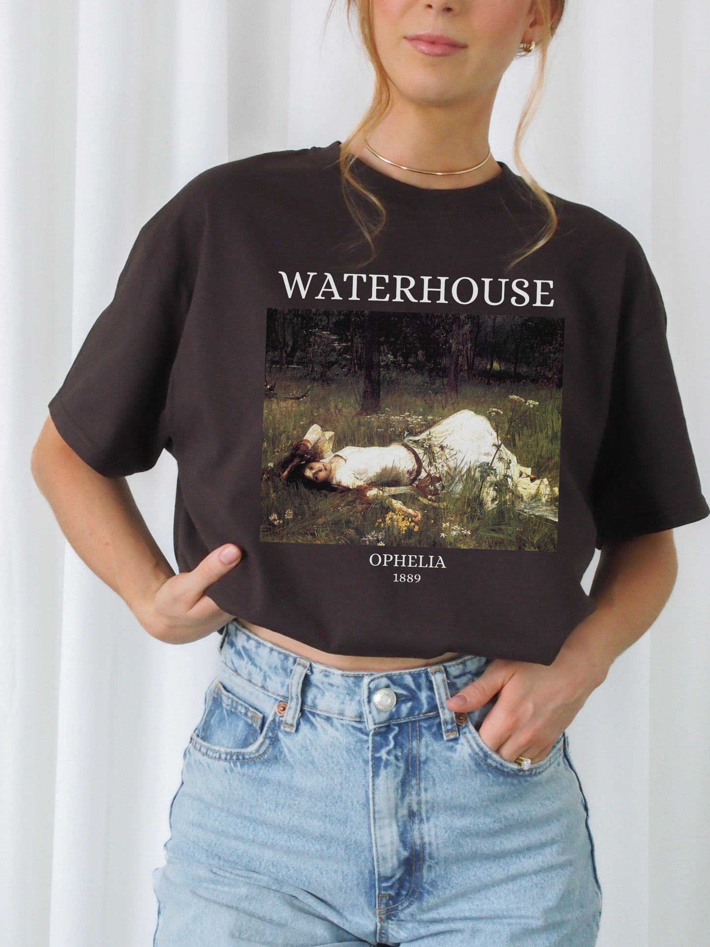 John William Waterhouse Ophelia Shakespeare Light Dark Academia Art History Tee Shirt Poet Aesthetic Famous Painter Paintings Museum Exhibit