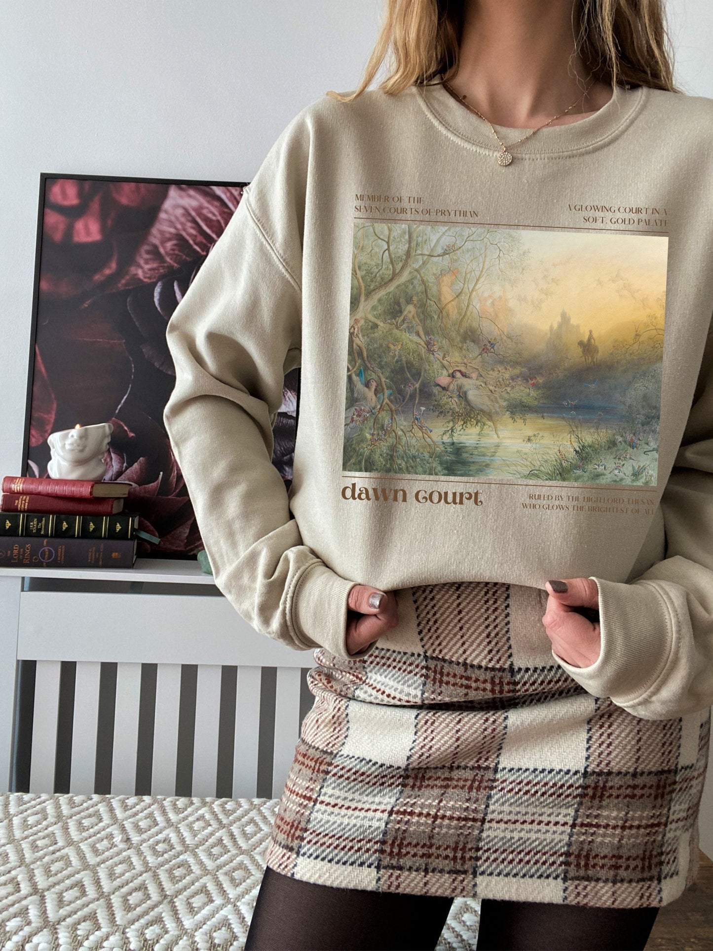 ACOTAR ACOMAF Dawn Court SJM Merch Sweatshirt * Inner Circle Feyre Rhysand * Witchy Goth Bookish Book Lover Gift Romance Reader