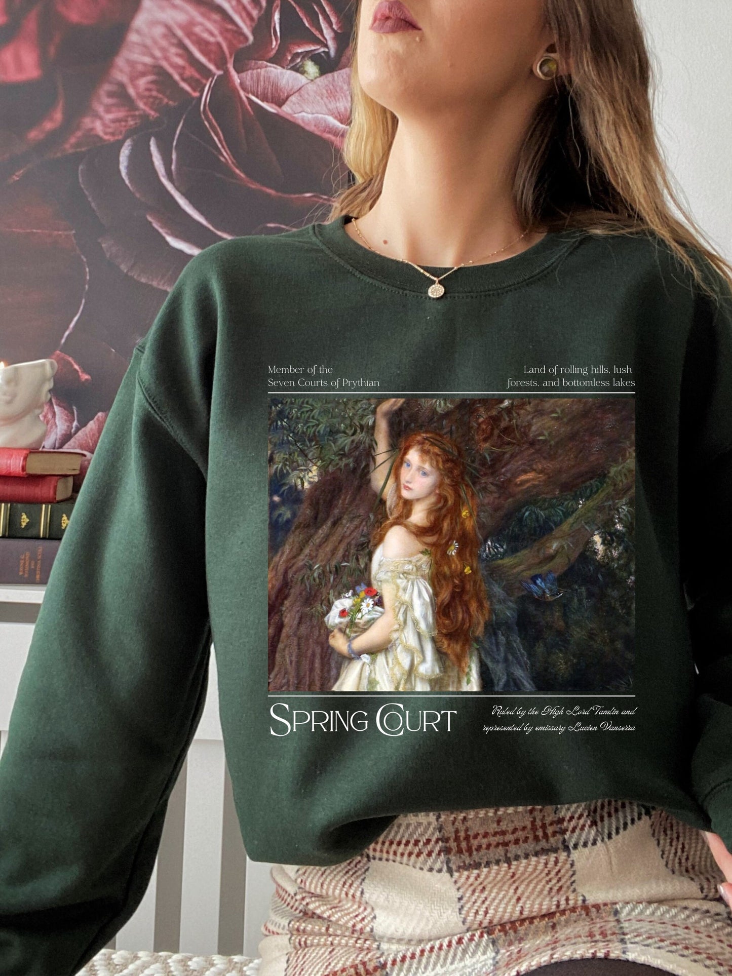 ACOTAR A Court of Thorns and Roses SJM Merch Sweatshirt * Spring Court Feyre Tamlin * Fairycore Bookish Book Lover Gift * Romance Reader