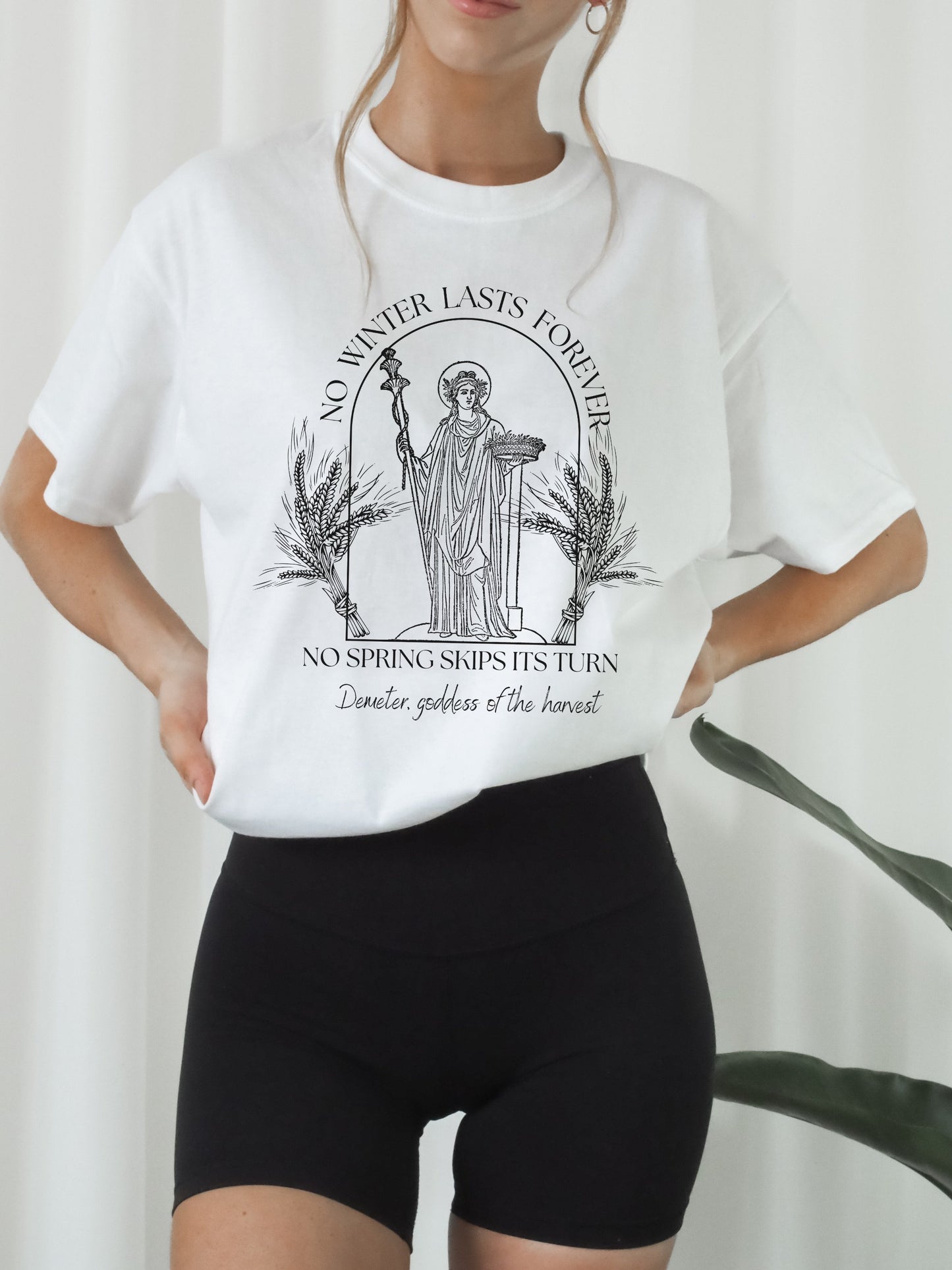 Demeter Goddess Greek Mythology Autumn Harvest Tee Shirt Dark Academia Aesthetic Witchy Wiccan Artsy Aesthetic