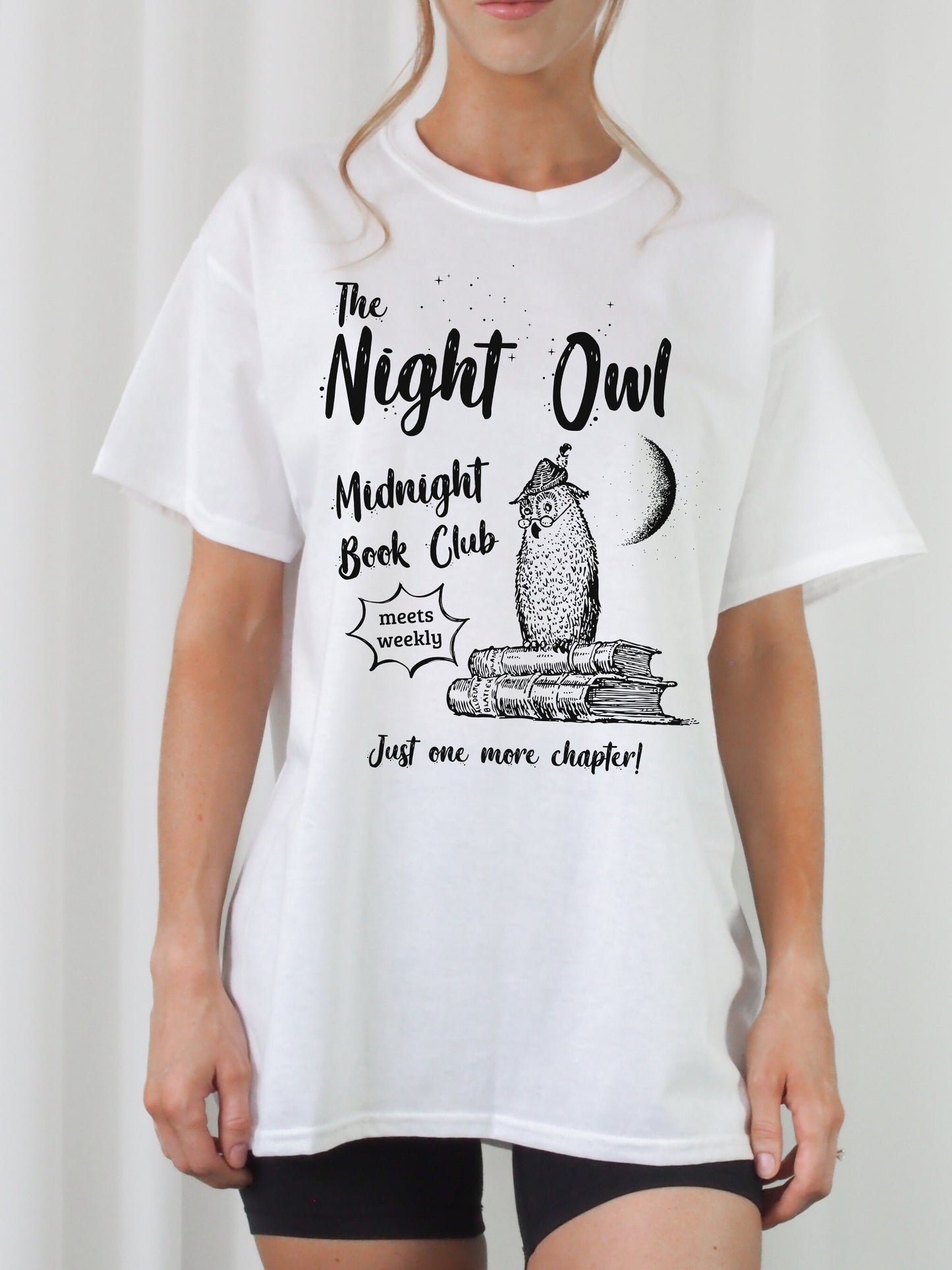 Night Owl Book Club Bookish Book Lover Tee * Bibliophile Library Reader Teacher Gift * A book a day Bookworm BYOB Literature Academia Tshirt