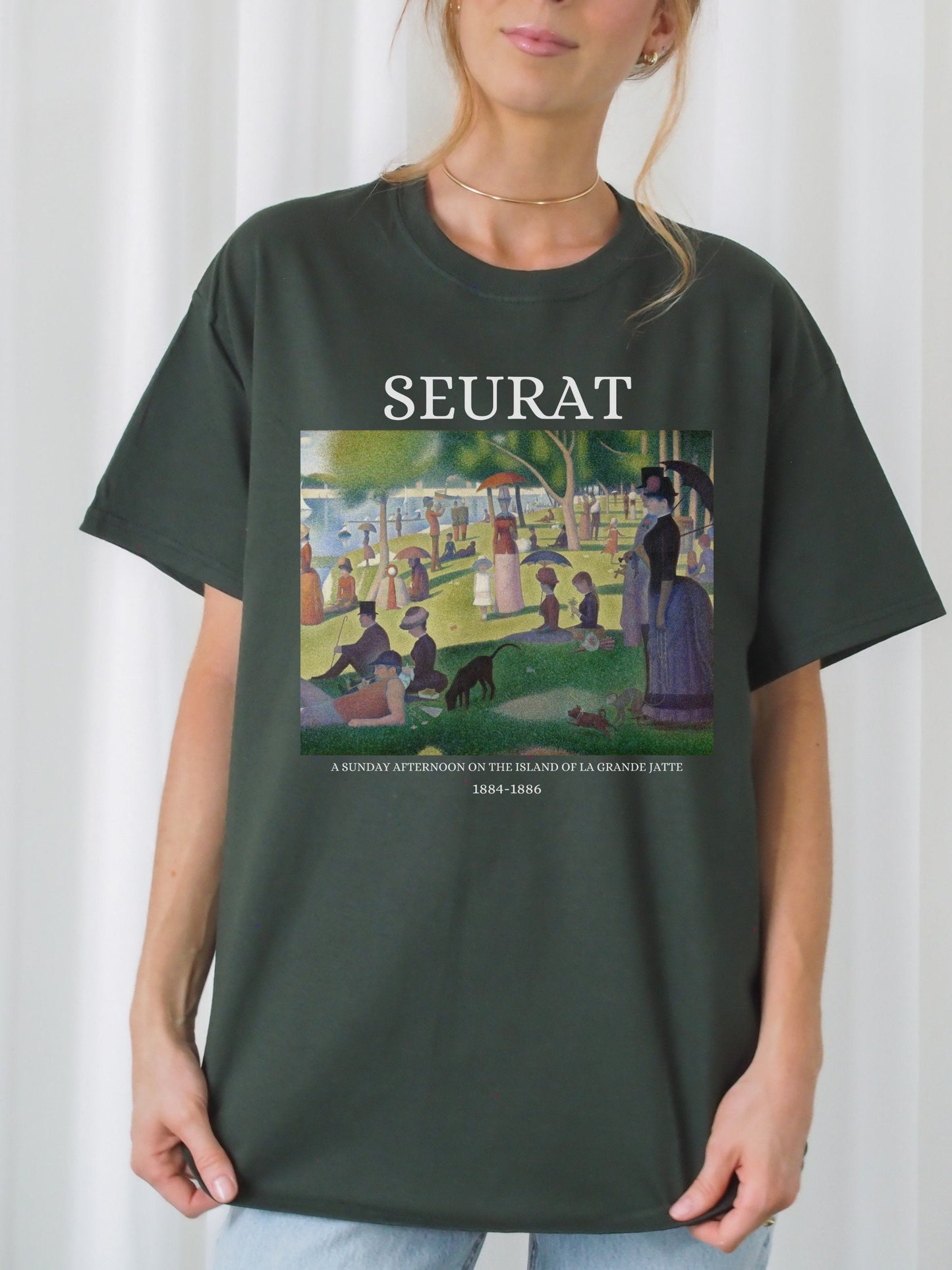 Georges Seurat Light Dark Academia Art History Tee Shirt Aesthetic Famous Painter Paintings Museum Exhibit Impressionist Tee Christmas Gift