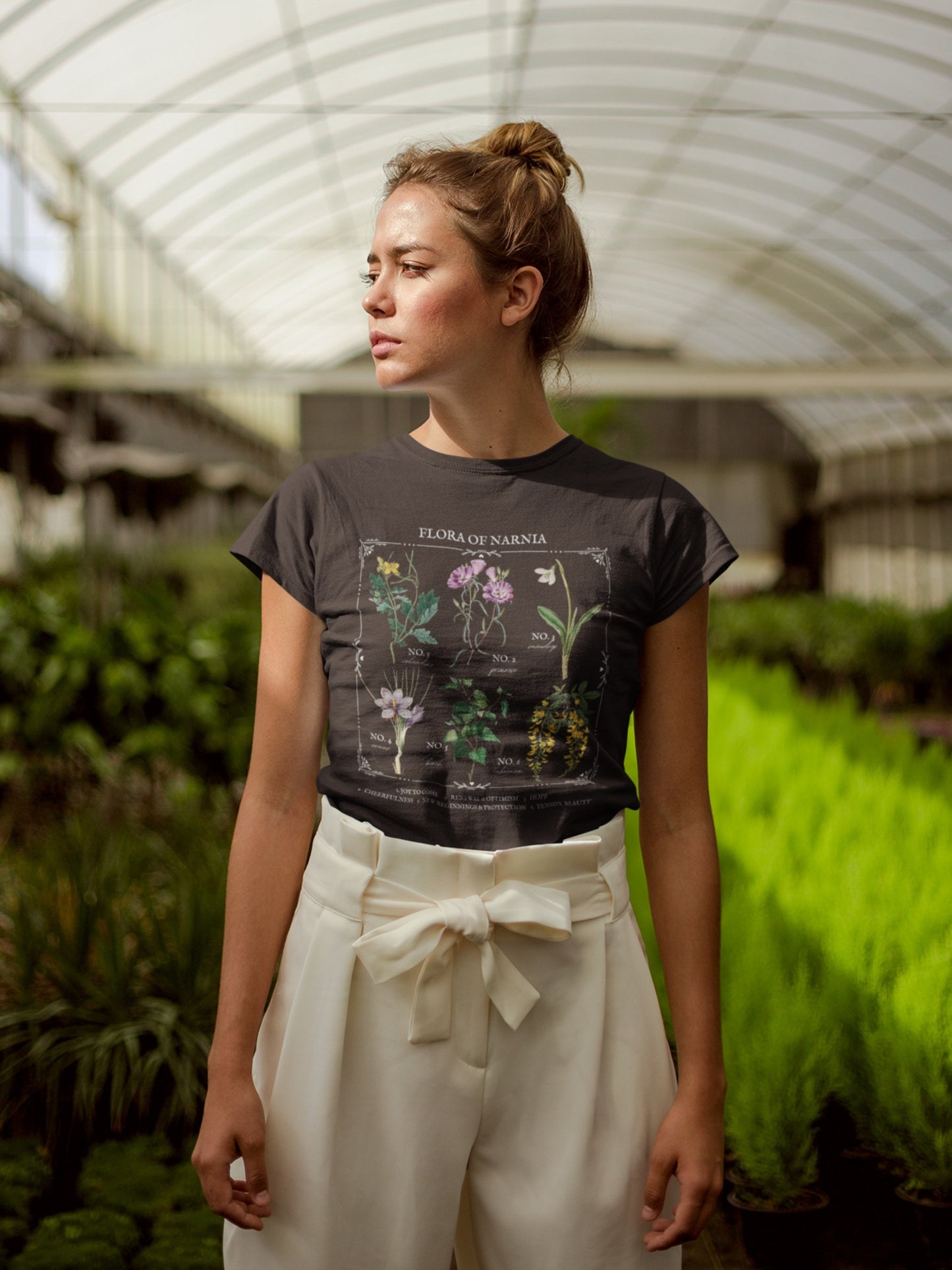 Narnia Flower Chart Herbology Floral Tee Shirt Tshirt * Aesthetic Subtle Book Merch * Bookish Booktok Book Lover Gift for Readers