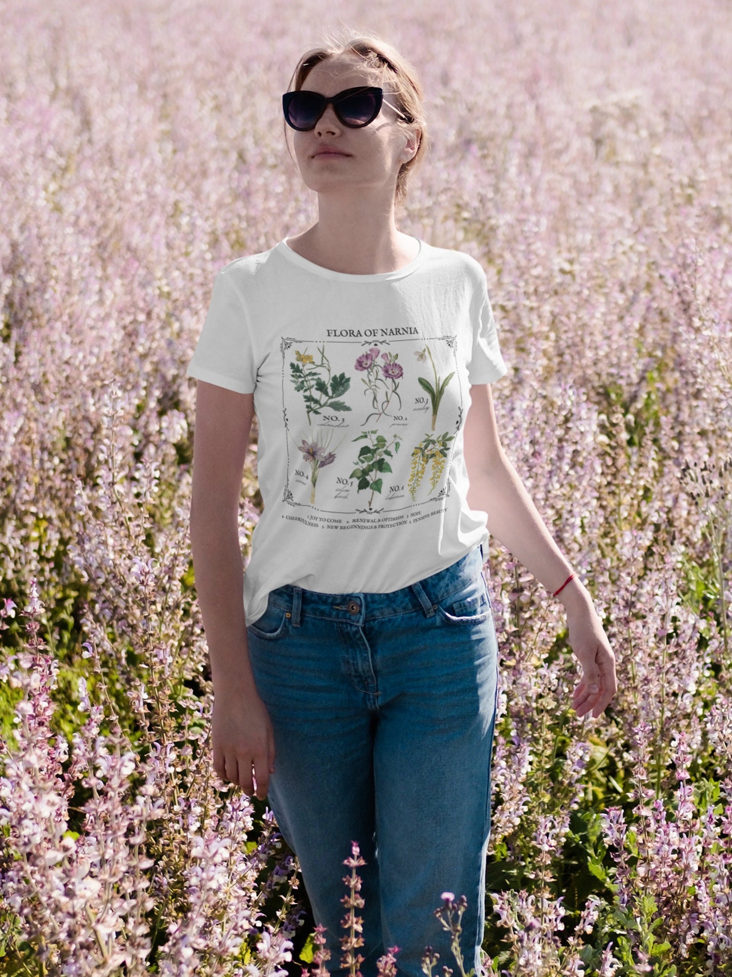 Narnia Flower Chart Herbology Floral Tee Shirt Tshirt * Aesthetic Subtle Book Merch * Bookish Booktok Book Lover Gift for Readers