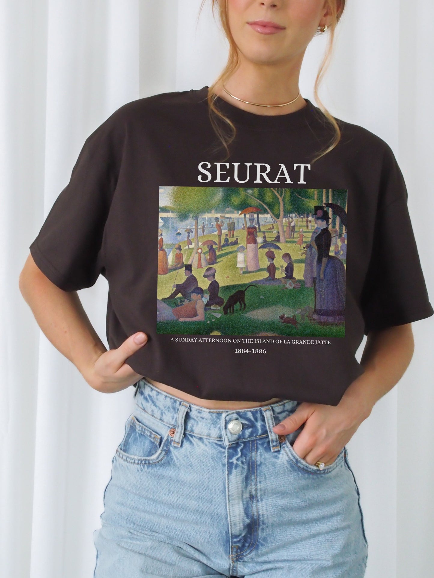 Georges Seurat Light Dark Academia Art History Tee Shirt Aesthetic Famous Painter Paintings Museum Exhibit Impressionist Tee Christmas Gift