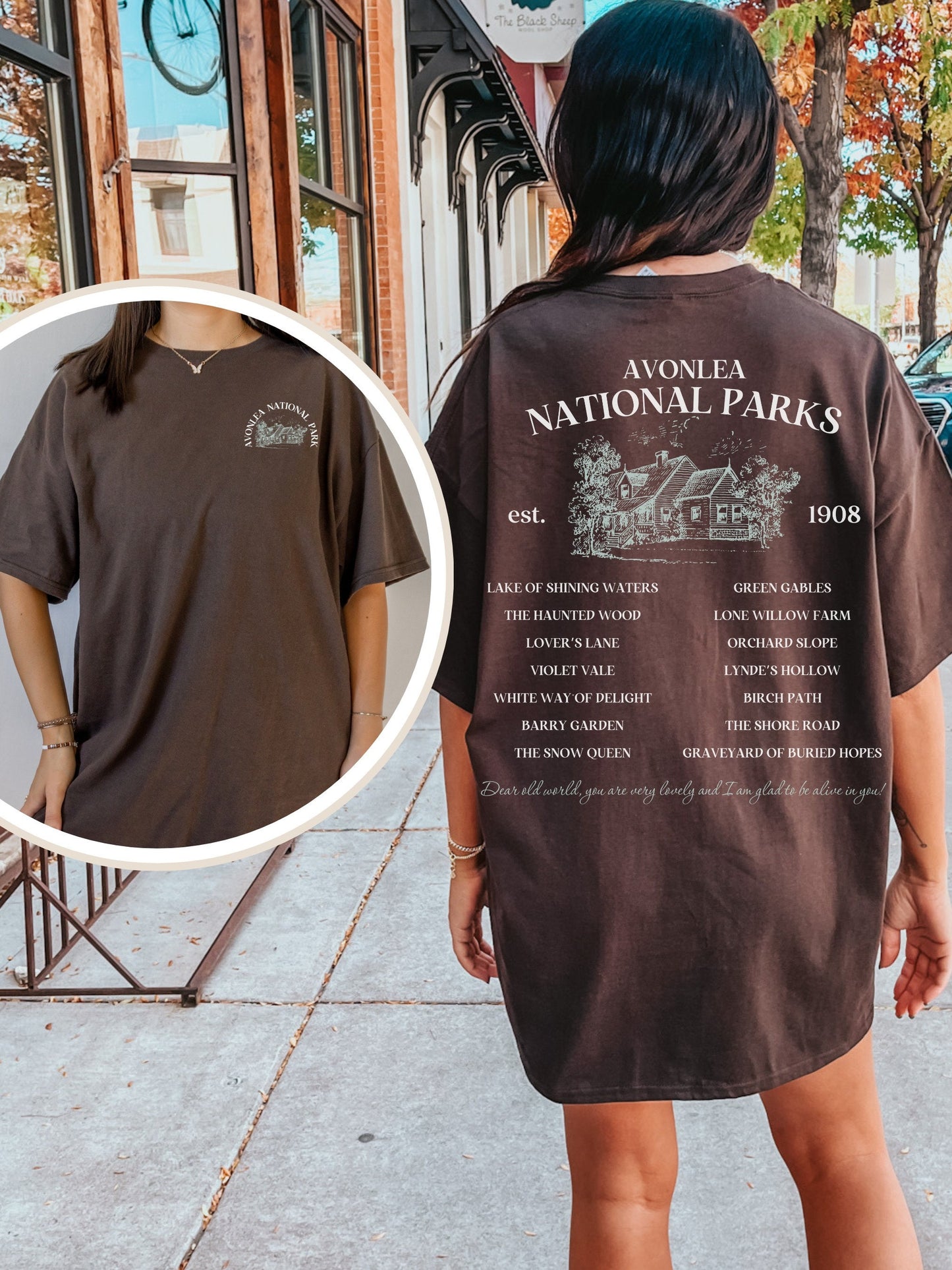 Avonlea Anne of Green Gables Fictional National Park Retro Minimalist Aesthetic Tee Shirt Granola Girl Book Merch Booktok Fandom Reader Gift