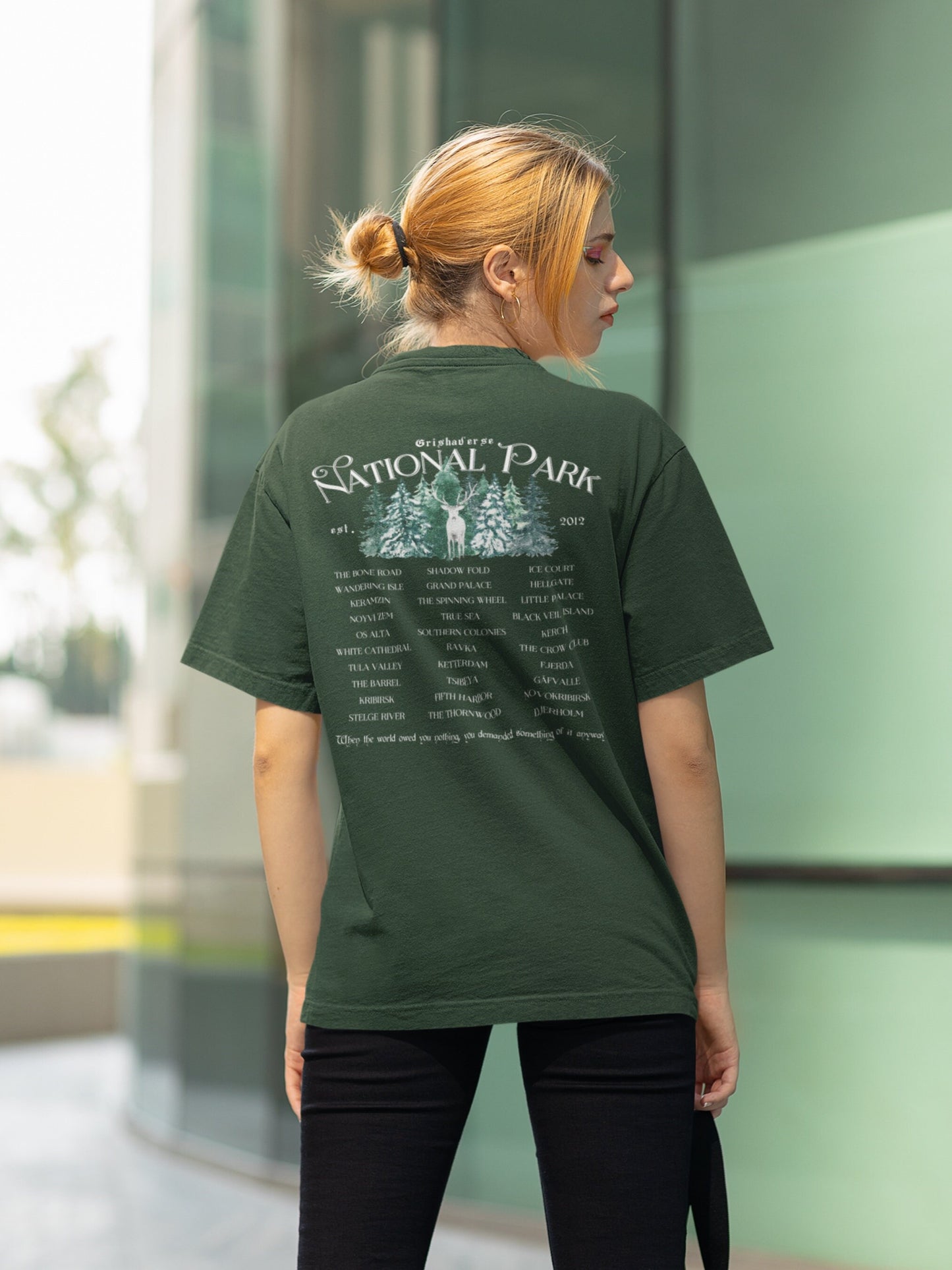 Grishaverse Fictional National Park Retro Minimalist Aesthetic Tee Shirt * Shadow Bone Crow Club Darkling Sun Summoner Bookish Reader Gift
