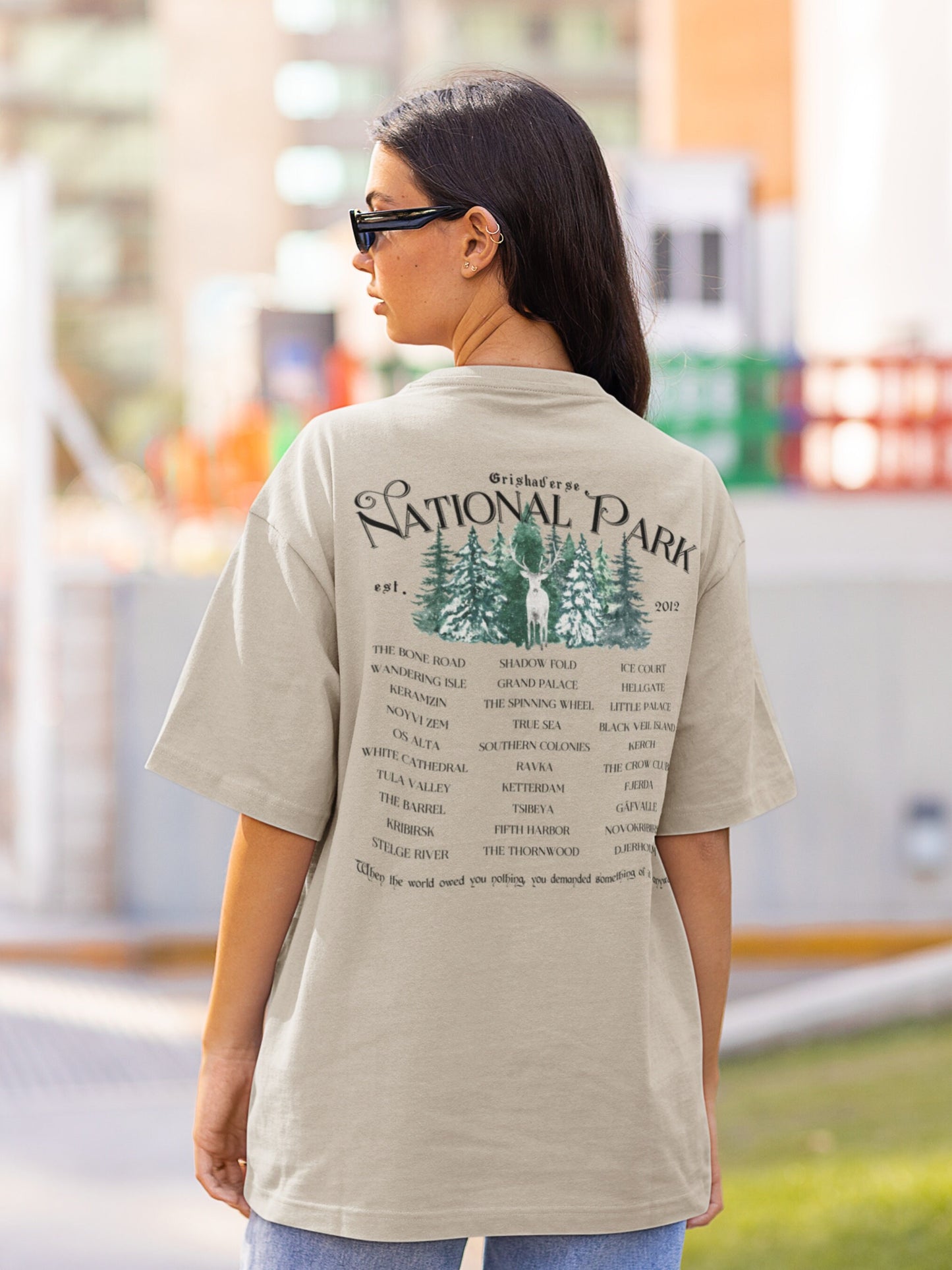 Grishaverse Fictional National Park Retro Minimalist Aesthetic Tee Shirt * Shadow Bone Crow Club Darkling Sun Summoner Bookish Reader Gift