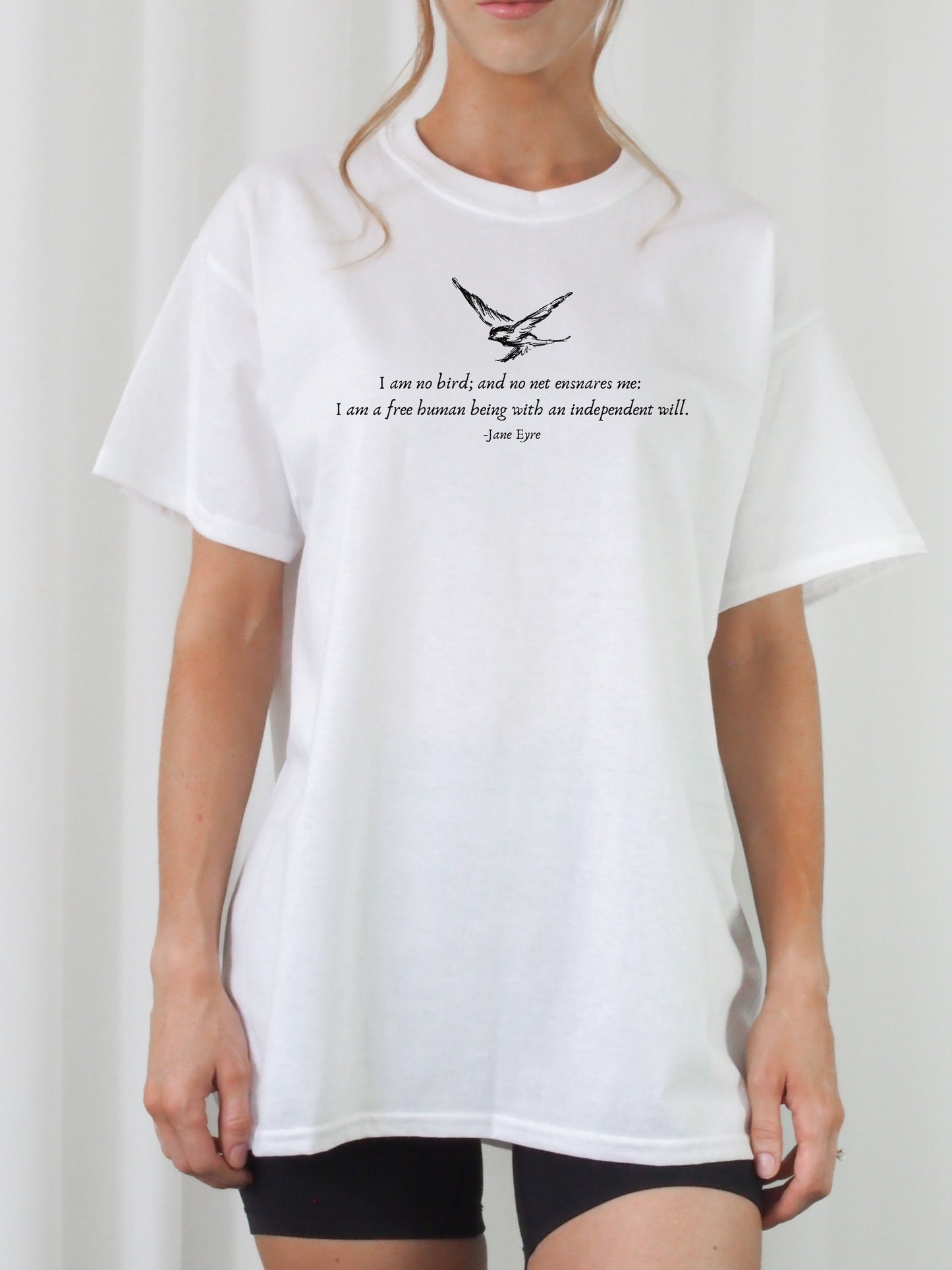 Jane Eyre I am no bird Dark Academia Literature Bookish Tshirt * book lover merch tee English teacher librarian gift Charlotte Bronte quote