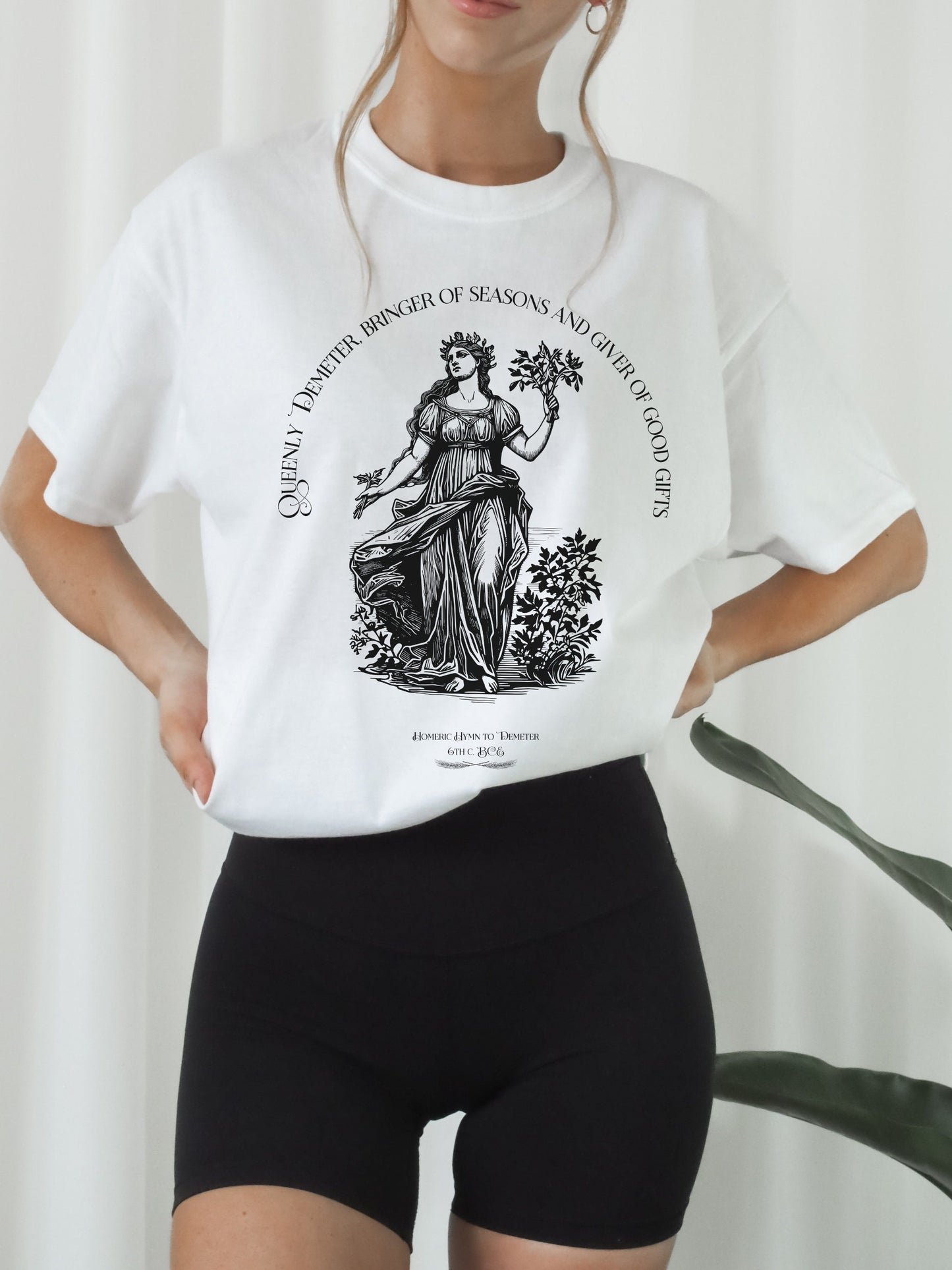 Demeter Autumn Harvest Goddess Tshirt * Homer Illiad Greek Mythology Tee Shirt * Dark Academia Aesthetic Witchy Wiccan Artsy Goth Aesthetic