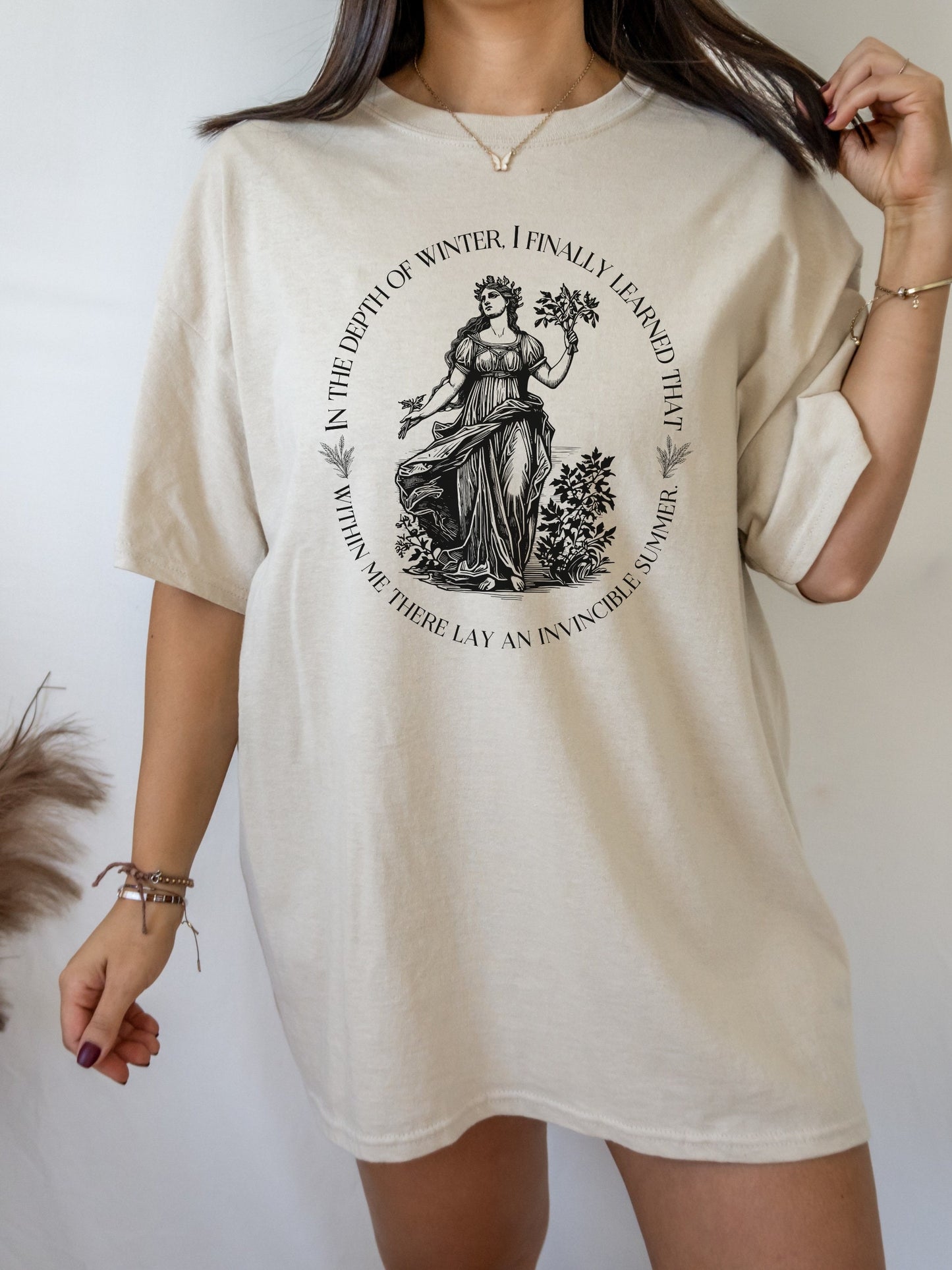 Demeter Harvest Goddess Tshirt * Albert Camus Summer Quote Illiad Greek Mythology Tee Shirt * Dark Academia Aesthetic Witchy Mental Health