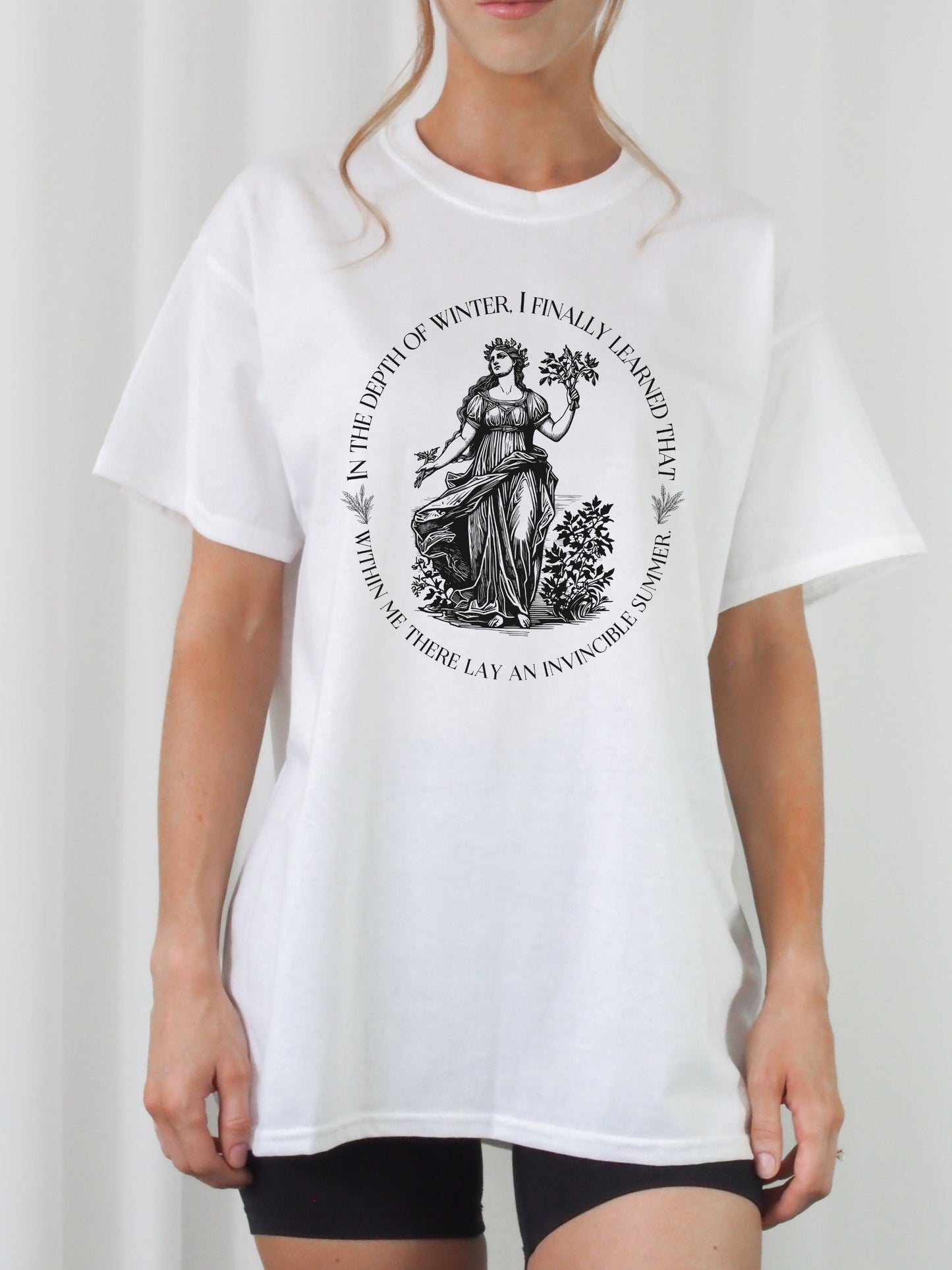 Demeter Harvest Goddess Tshirt * Albert Camus Summer Quote Illiad Greek Mythology Tee Shirt * Dark Academia Aesthetic Witchy Mental Health