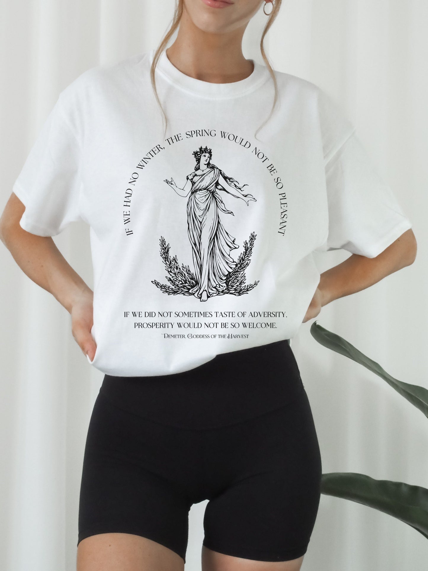 Demeter Harvest Goddess Tshirt * Autumn Spring Seasons Quote * Illiad Greek Mythology Tee Shirt Dark Academia Aesthetic Witchy Mental Health