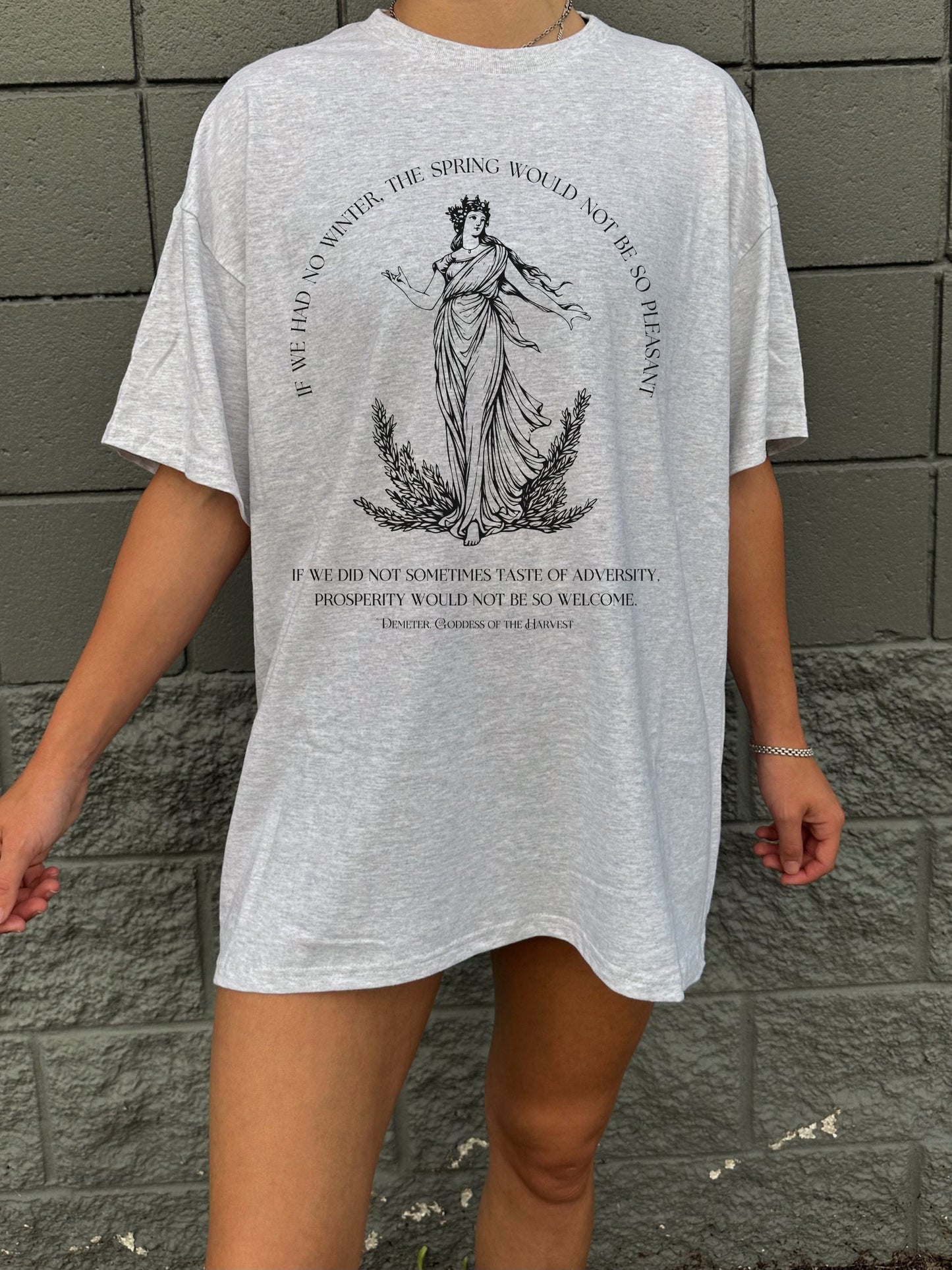 Demeter Harvest Goddess Tshirt * Autumn Spring Seasons Quote * Illiad Greek Mythology Tee Shirt Dark Academia Aesthetic Witchy Mental Health