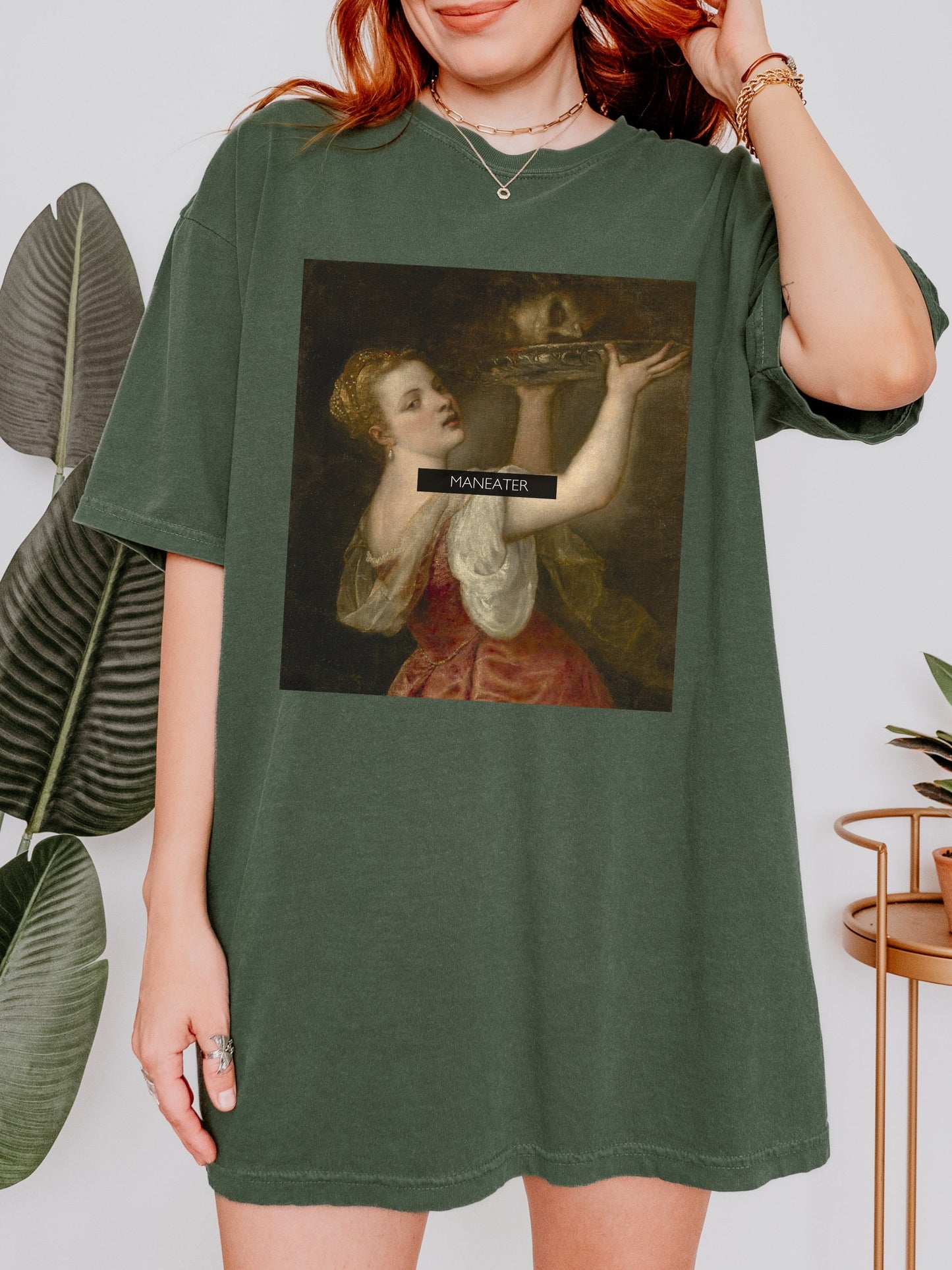 Maneater Altered Art Series * Salome Saint John Comfort Colors Feminist Funny Tee Equal Rights Gift Burn the Patriarchy Girls will be Girls