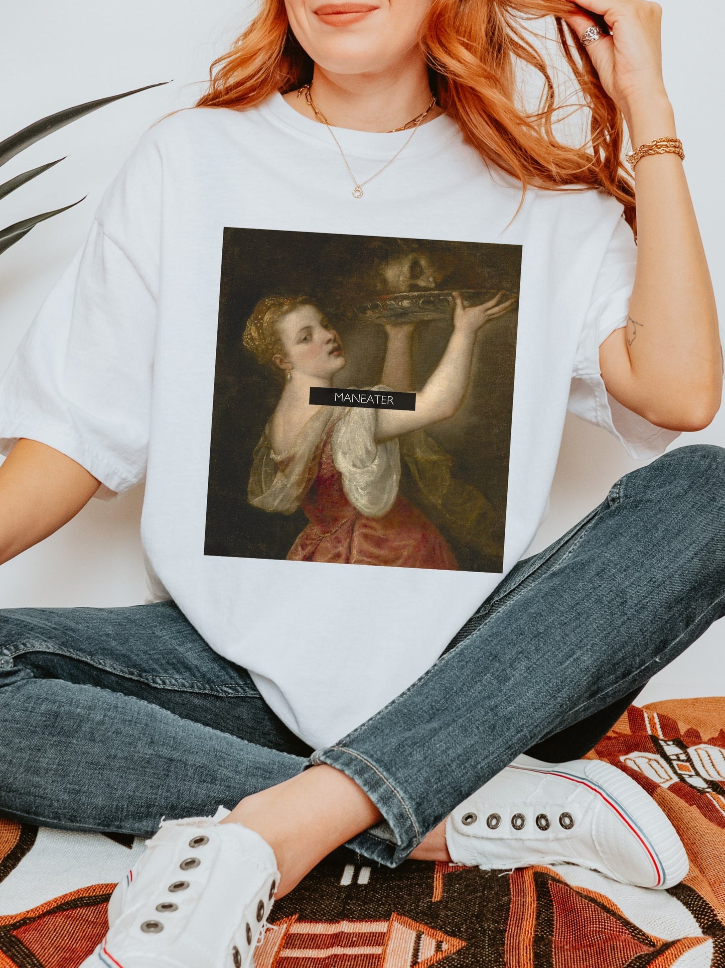 Maneater Altered Art Series * Salome Saint John Comfort Colors Feminist Funny Tee Equal Rights Gift Burn the Patriarchy Girls will be Girls