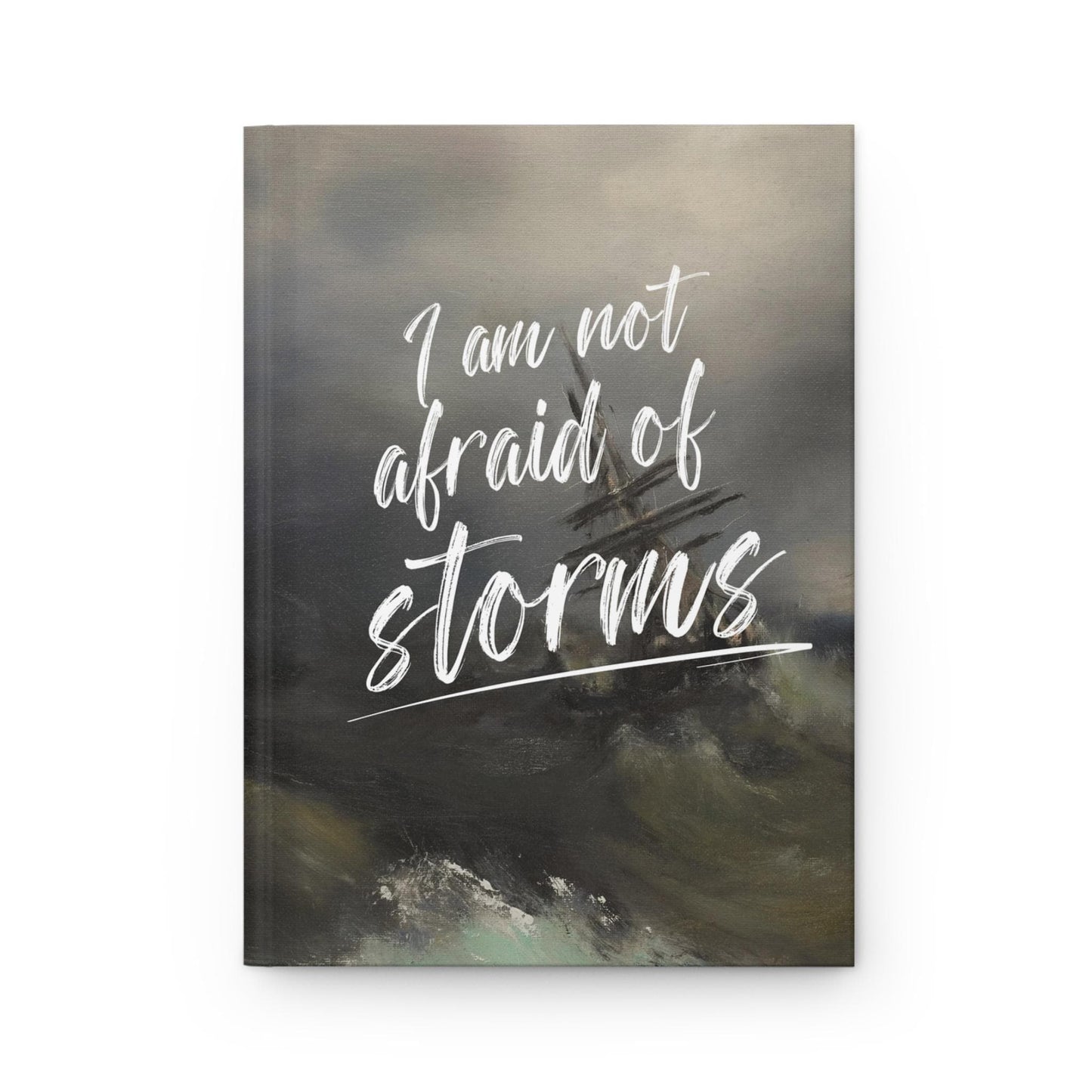 Little Women Amy March Aesthetic Hardcover Journal * Dark Academia Reading Notebook * Orchard House Jo Beth Meg not afraid of storms quote
