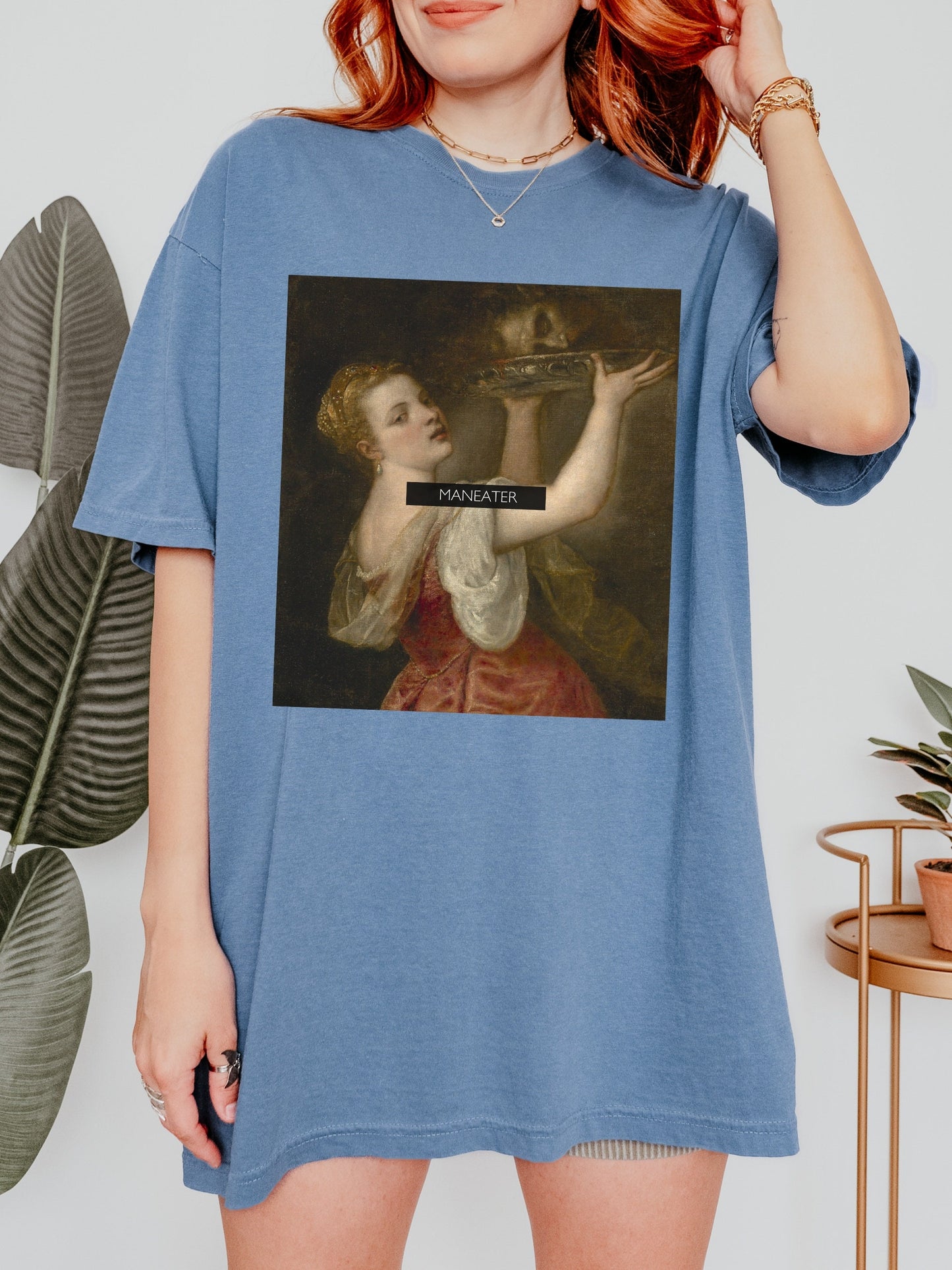 Maneater Altered Art Series * Salome Saint John Comfort Colors Feminist Funny Tee Equal Rights Gift Burn the Patriarchy Girls will be Girls