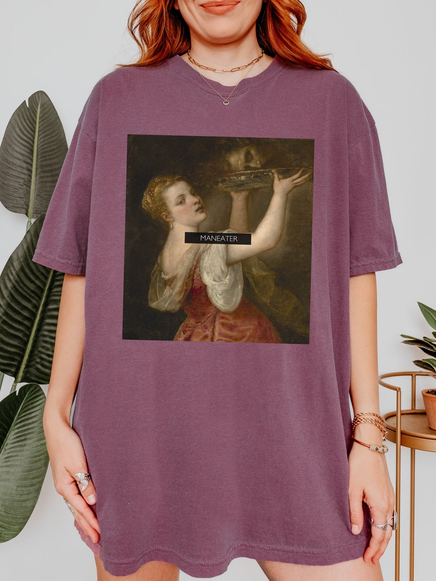 Maneater Altered Art Series * Salome Saint John Comfort Colors Feminist Funny Tee Equal Rights Gift Burn the Patriarchy Girls will be Girls
