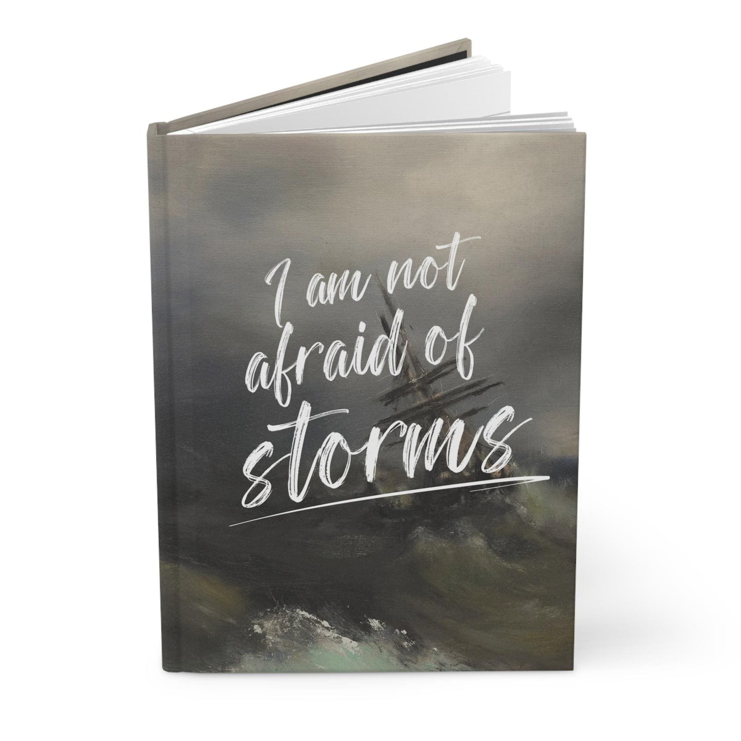 Little Women Amy March Aesthetic Hardcover Journal * Dark Academia Reading Notebook * Orchard House Jo Beth Meg not afraid of storms quote