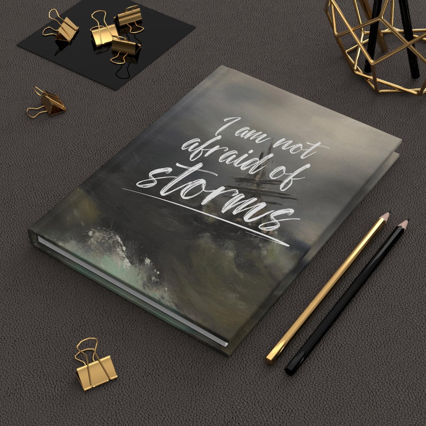 Little Women Amy March Aesthetic Hardcover Journal * Dark Academia Reading Notebook * Orchard House Jo Beth Meg not afraid of storms quote