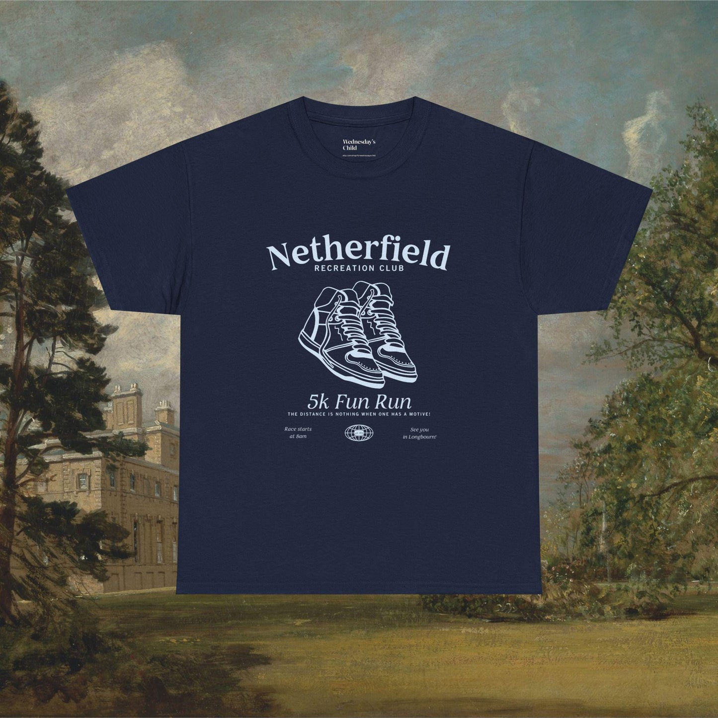 Pride & Prejudice Netherfield 5k Fun Run Tshirt * Very Fond of Walking Pemberley Mr Darcy Bookish Marathon Runner Gift Jane Austen Merch