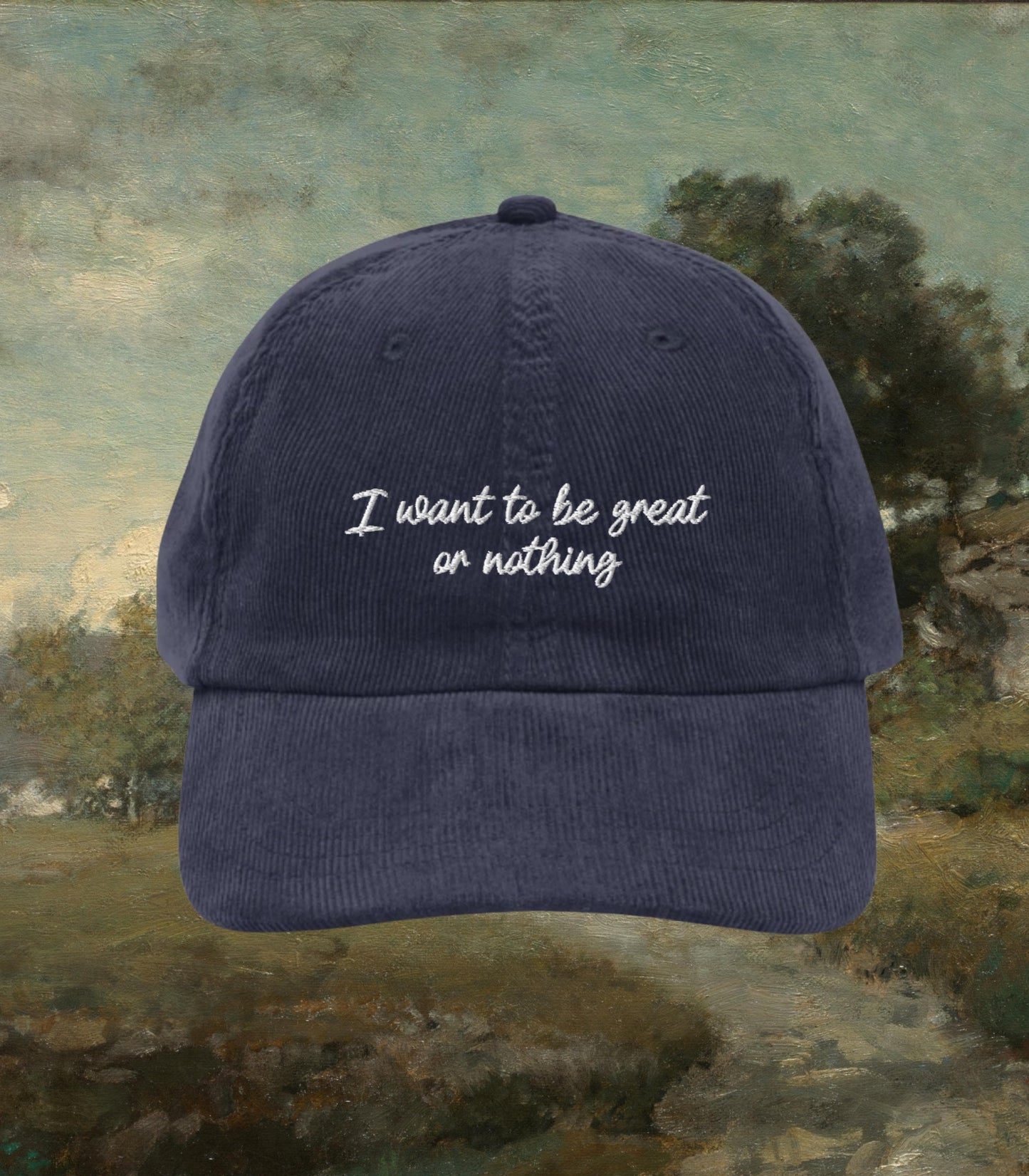 Little Women Great or Nothing Corduroy Embroidered Hat * Cottagecore March Sisters Meg Jo Beth Amy Laurie Book Fandom Merch Bookish Gift