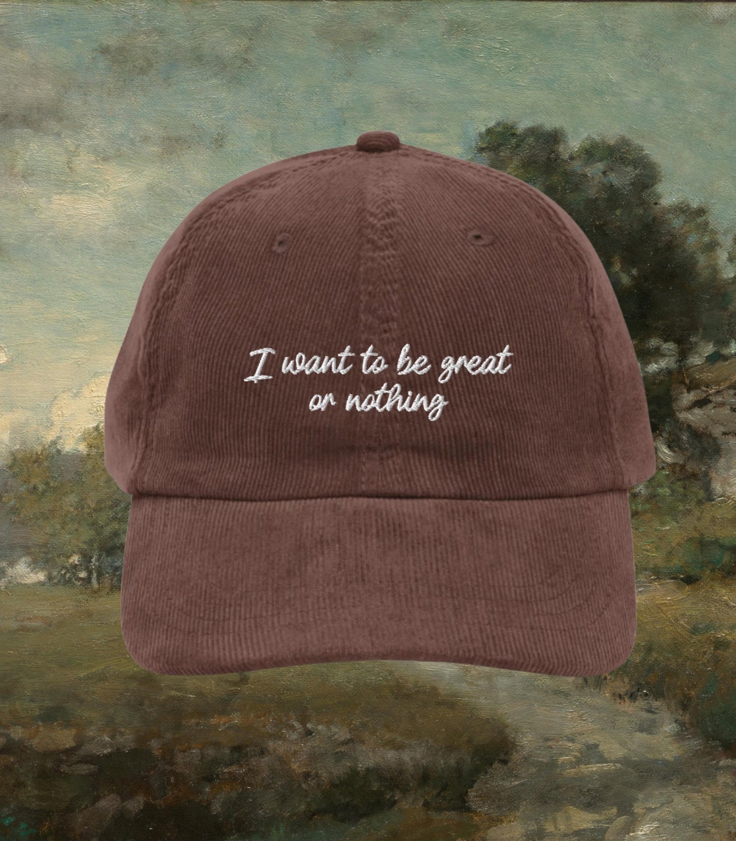 Little Women Great or Nothing Corduroy Embroidered Hat * Cottagecore March Sisters Meg Jo Beth Amy Laurie Book Fandom Merch Bookish Gift