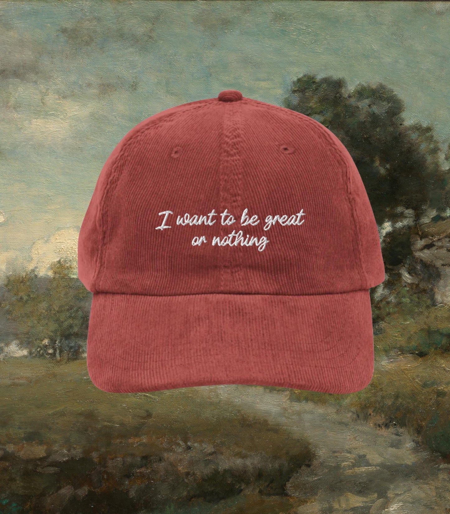 Little Women Great or Nothing Corduroy Embroidered Hat * Cottagecore March Sisters Meg Jo Beth Amy Laurie Book Fandom Merch Bookish Gift