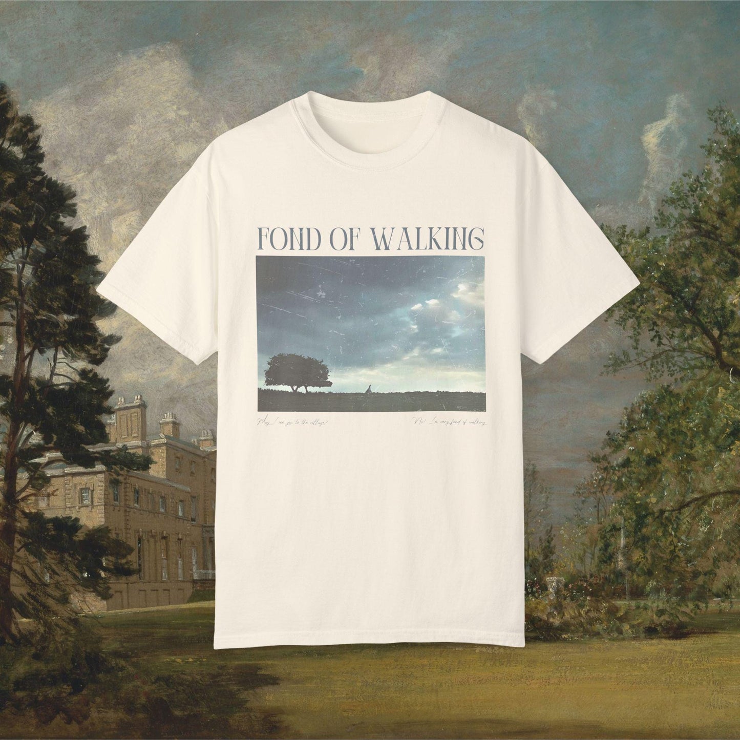 Pride & Prejudice Very Fond of Walking 20th anniversary Comfort Colors Tee * Darcy Pemberley Netherfield Walking Club Jane Austen Bookish Me