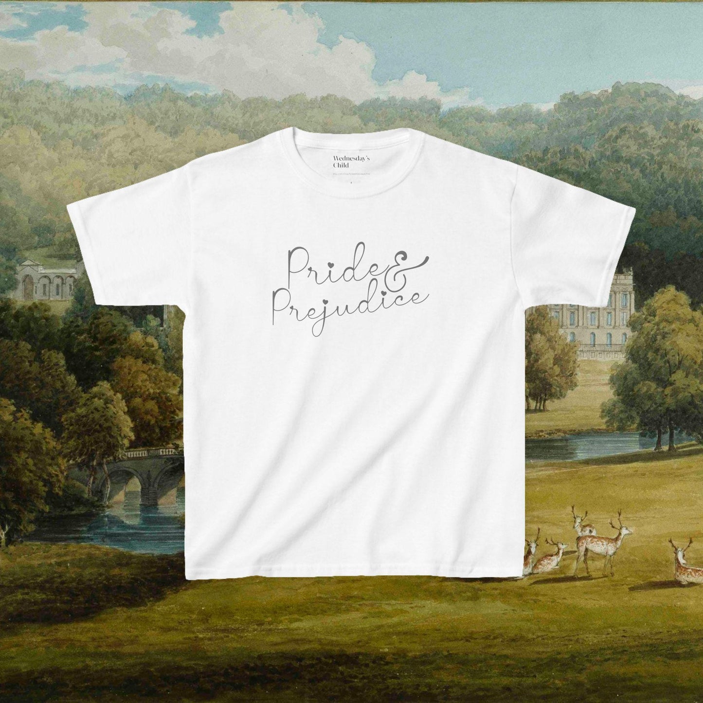 Pride & Prejudice Women's Cotton y2k Baby Tee * 20th Anniversary Mr Darcy Pemberley Most Ardently Jane Austen Movie Book Lover Gift Idea