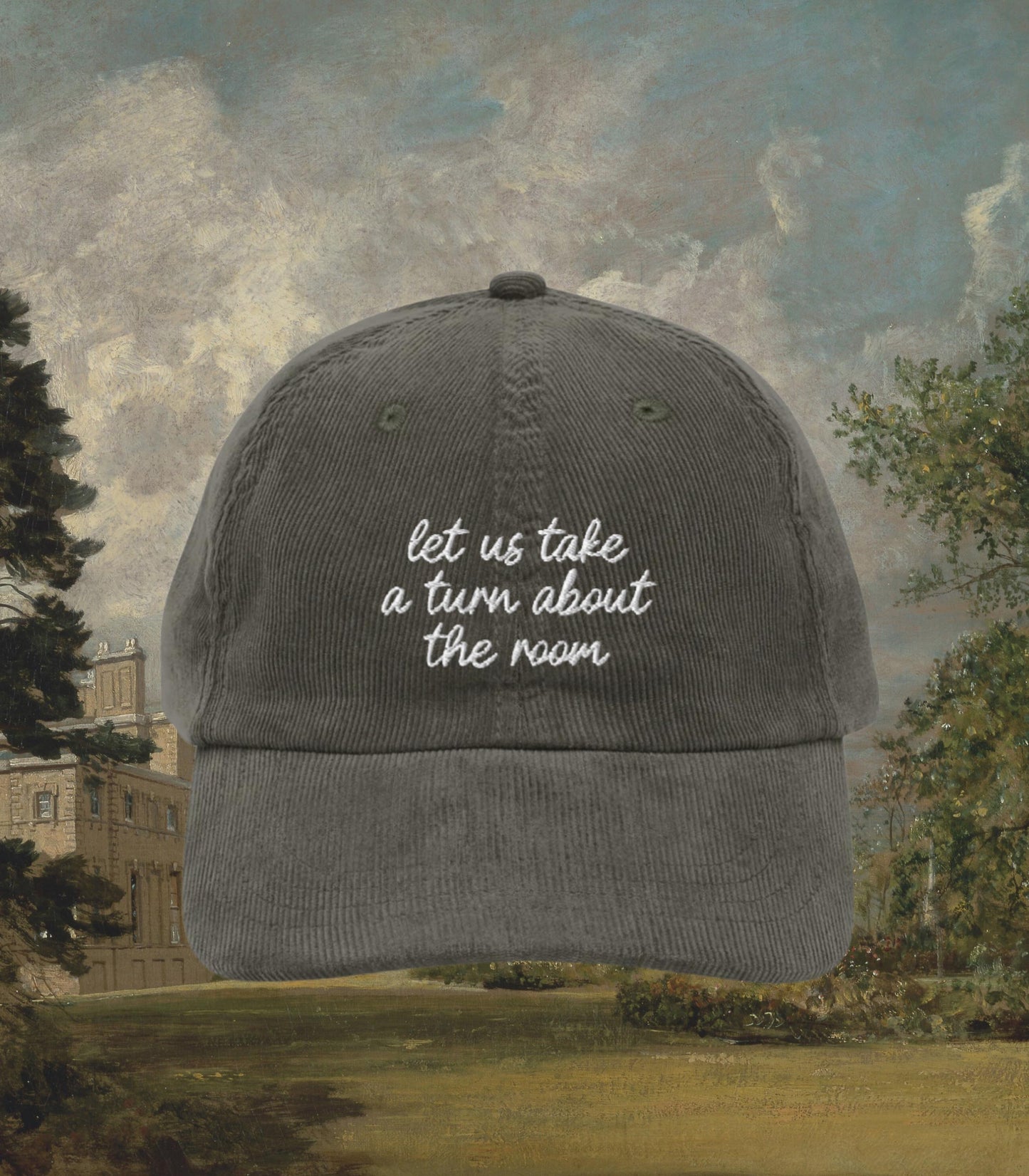 Pride & Prejudice Let us take a turn about the room Embroidered Corduroy Hat * Very fond of walking Jane Austen Merch Hot Girl Walk 20th
