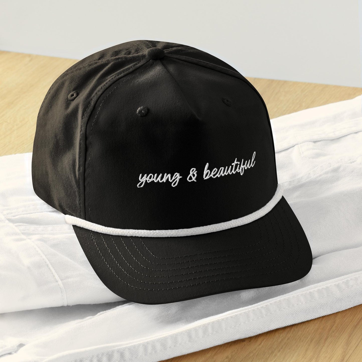 Meredith Blake Young & Beautiful Sporty Golf Rope Embroidered Baseball Hat * Parent Trap Chessy Hallie Annie Nancy Meyers Bachelorette Gift
