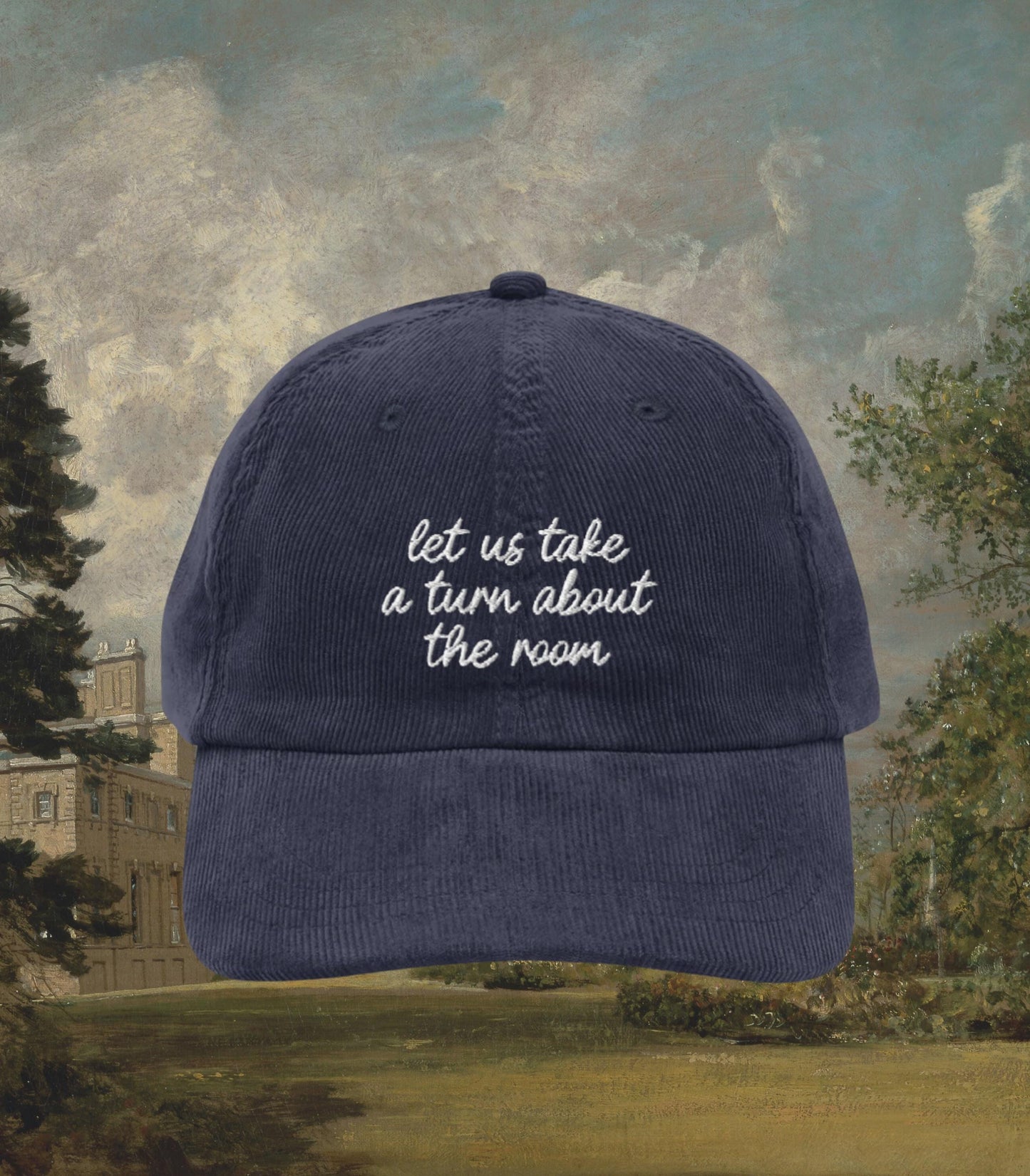 Pride & Prejudice Let us take a turn about the room Embroidered Corduroy Hat * Very fond of walking Jane Austen Merch Hot Girl Walk 20th