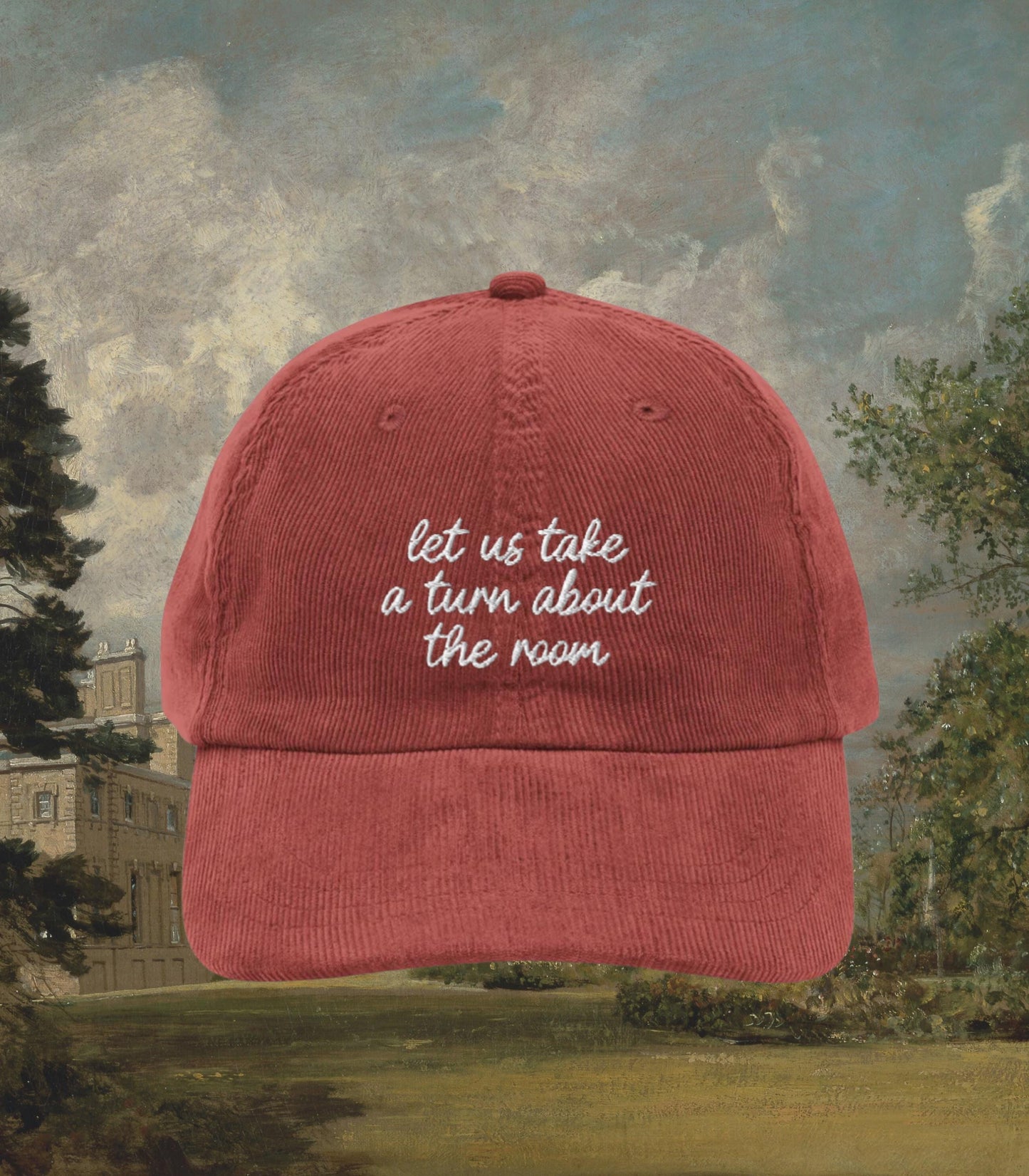 Pride & Prejudice Let us take a turn about the room Embroidered Corduroy Hat * Very fond of walking Jane Austen Merch Hot Girl Walk 20th