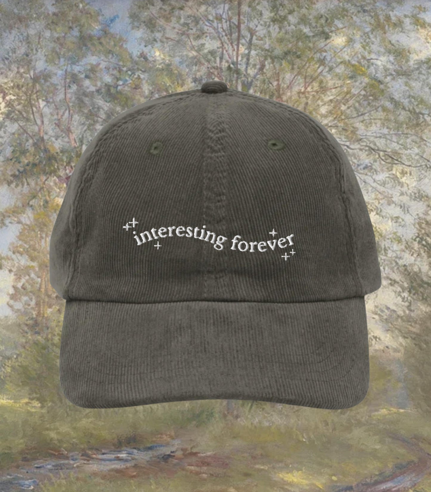 Little Women Interesting Forever Embroidered Corduroy Dad Hat * Orchard House March Sisters It's No Use Jo Meg Beth Amy Laurie Booktok Gift