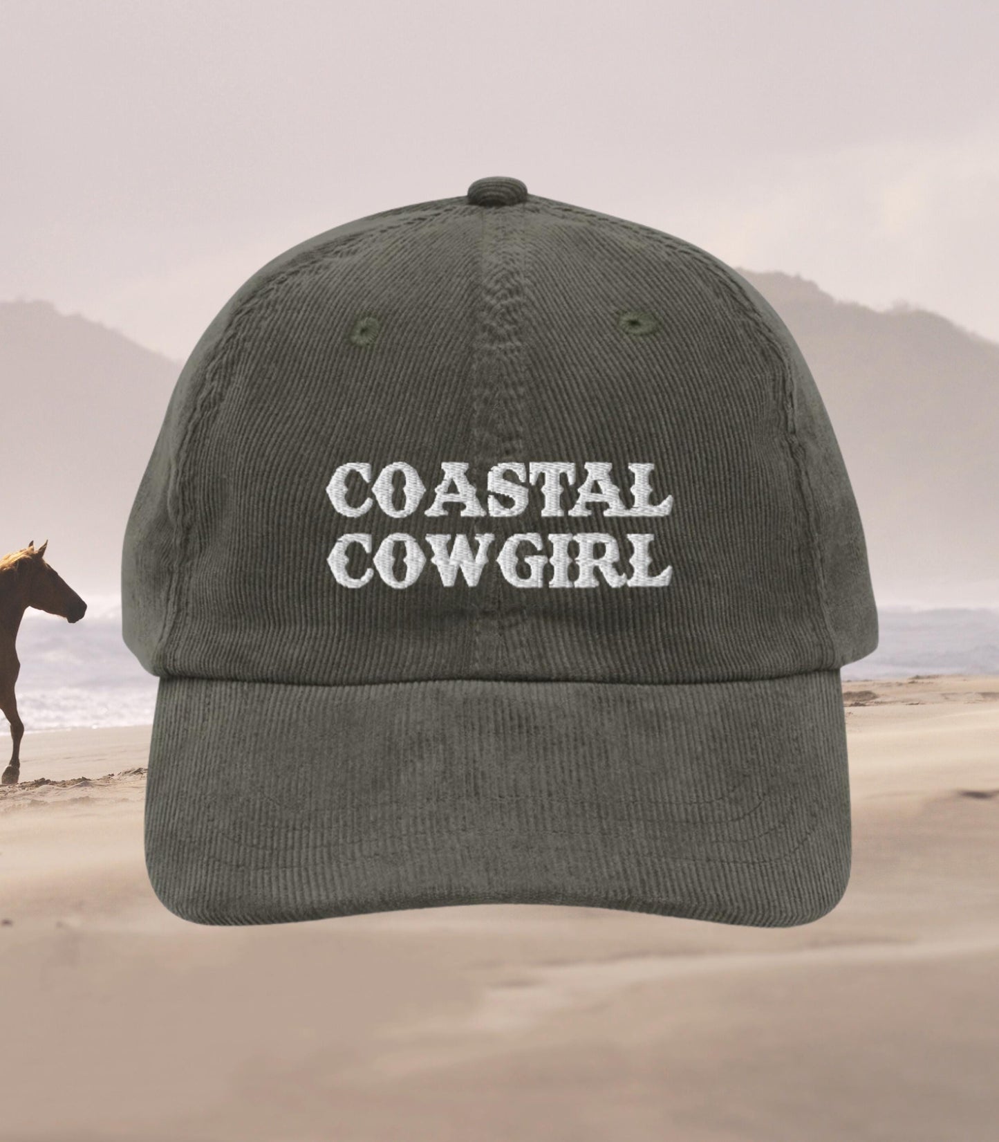 Coastal Cowgirl Embroidered Corduroy Dad Hat * Most Wanted Tyrant Western Romance Era Saddle Up Hootin Leads to Hollerin Trucker Cap