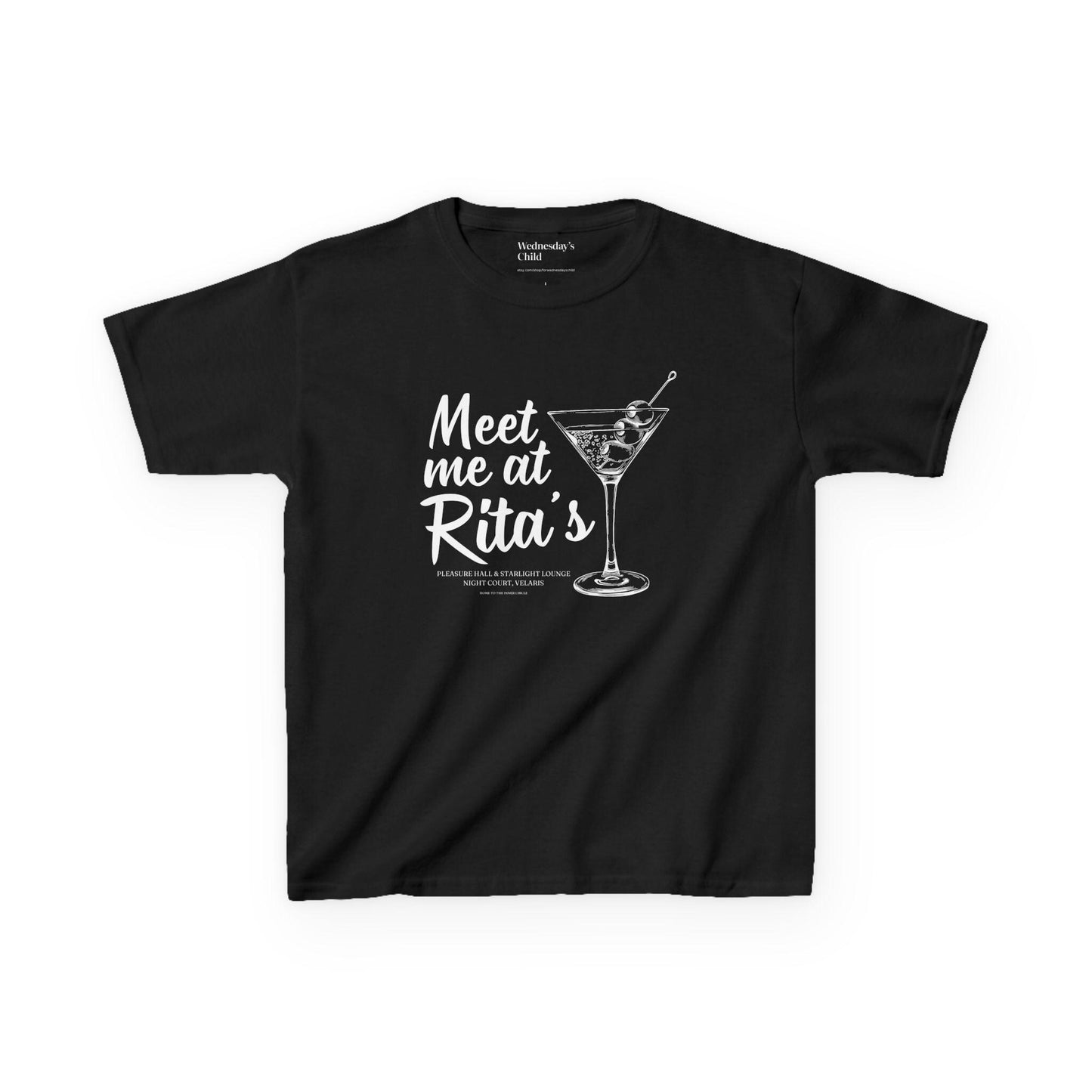 Meet me at Rita's Baby Tee * Starlight Lounge Velaris Night Court ACOTAR SJM Merch Fandom Reader Bookish Gift Feyre Rhysand Nesta romantasy