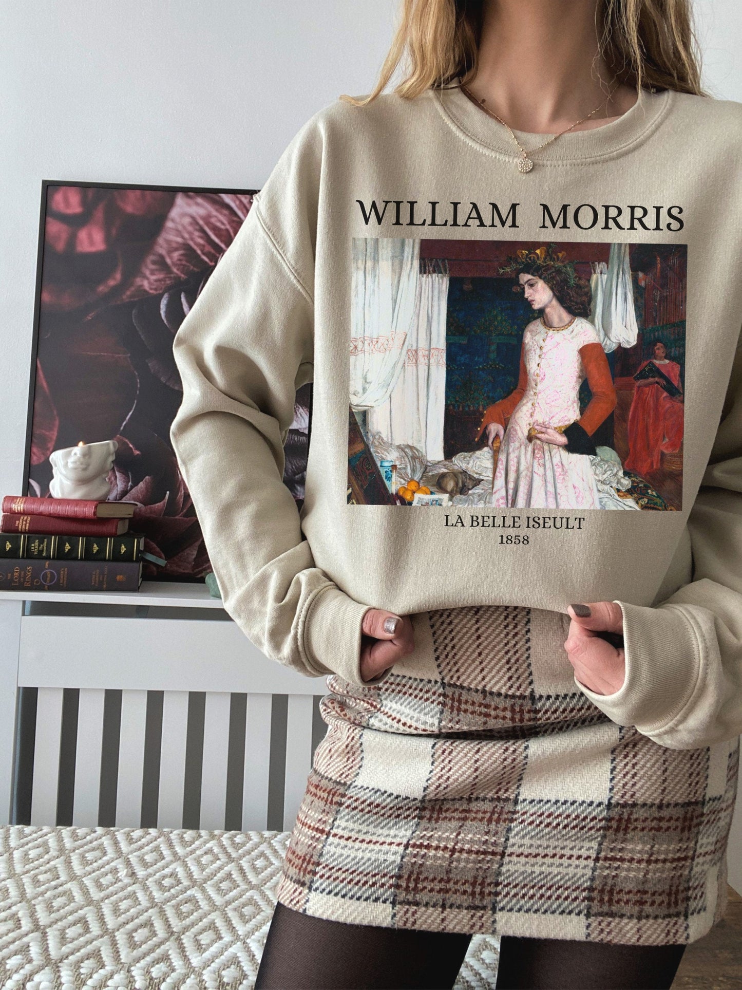 William Morris Tristan Isolde Light Dark Academia Classical Art History Artsy Aesthetic Sweatshirt