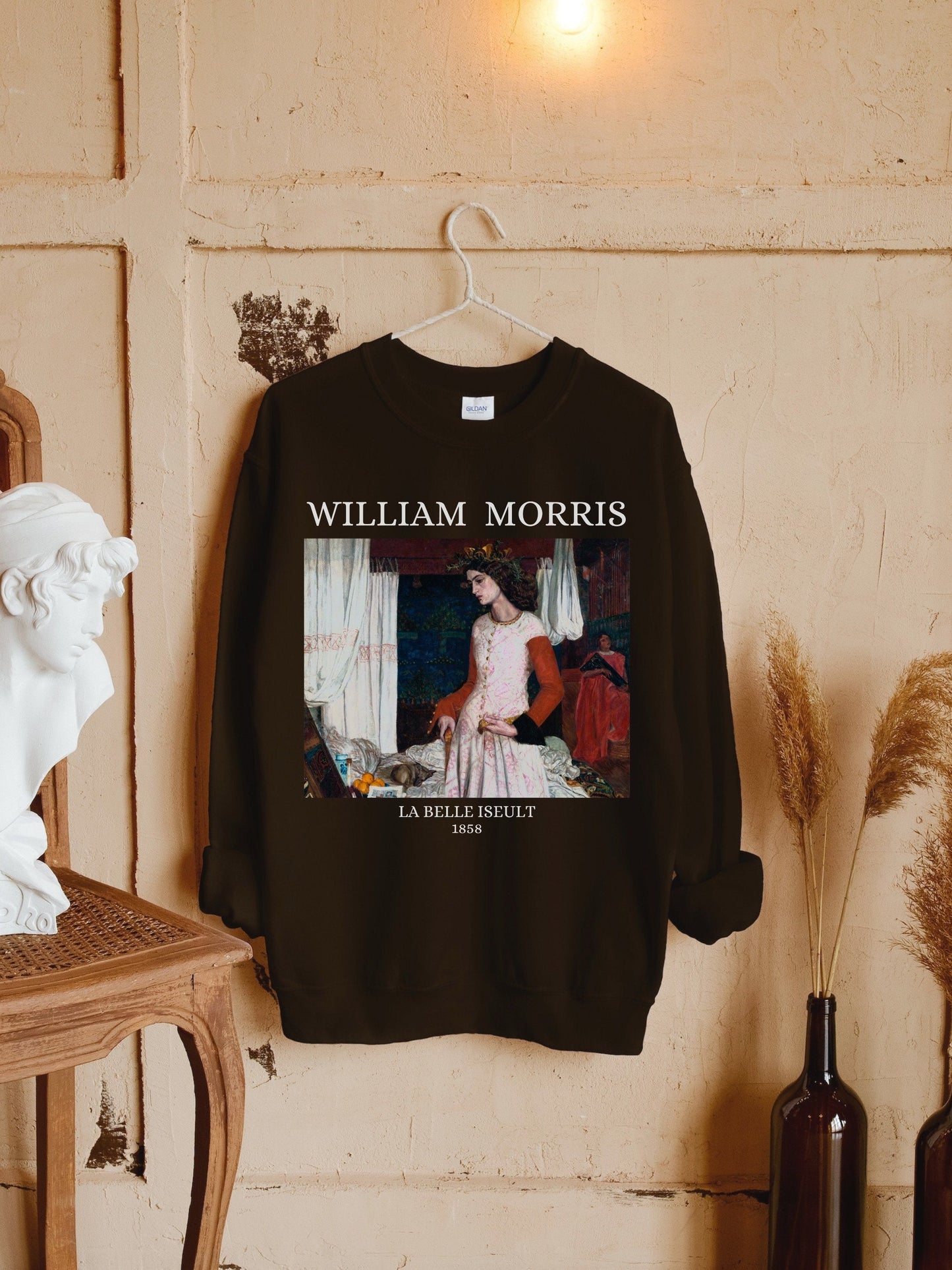 William Morris Tristan Isolde Light Dark Academia Classical Art History Artsy Aesthetic Sweatshirt