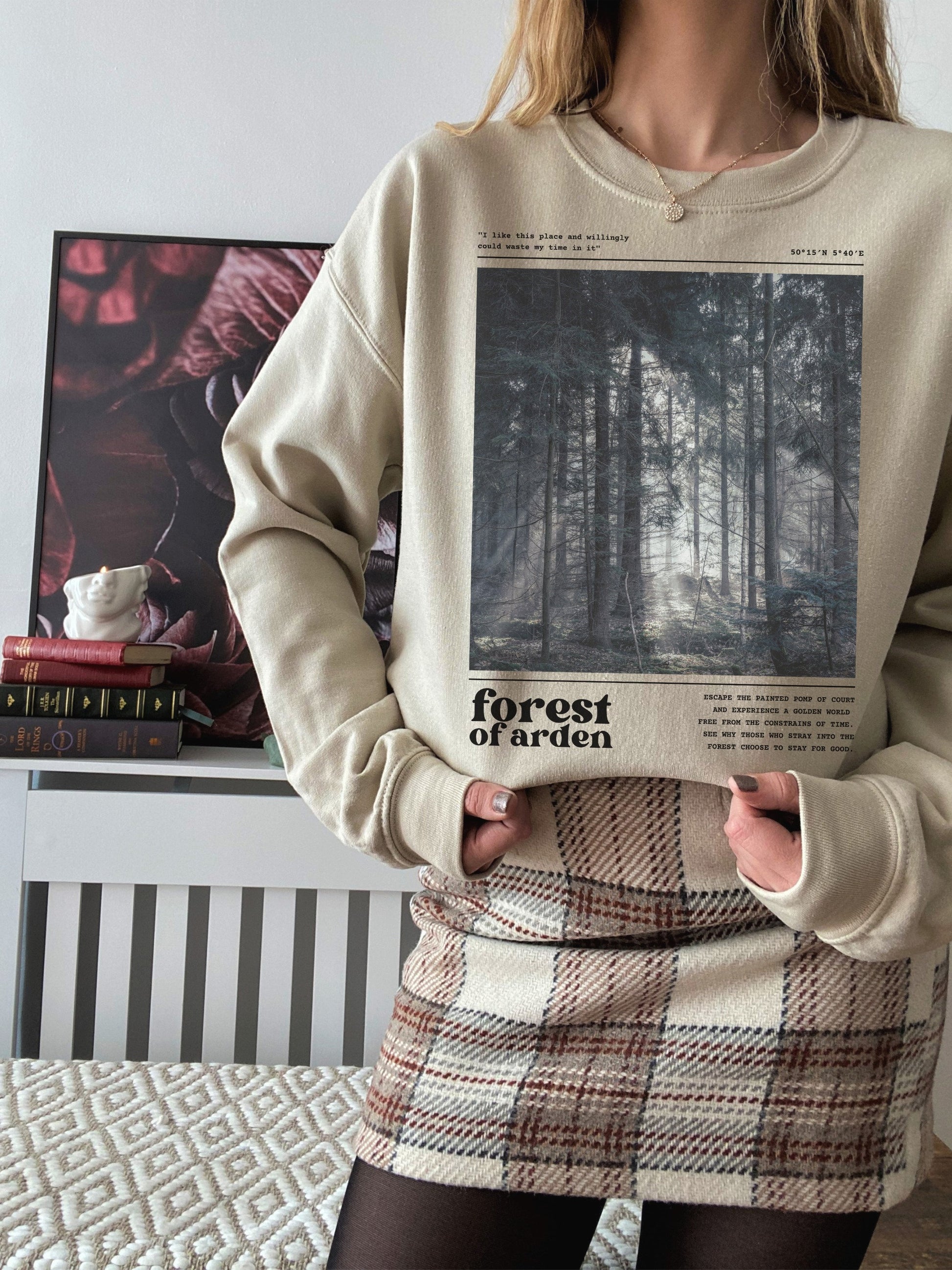 Shakespeare Forest of Arden Sweatshirt * Literature Literary Bookish Shirt * Bookworm Christmas Gift * Poet Light Dark Academia