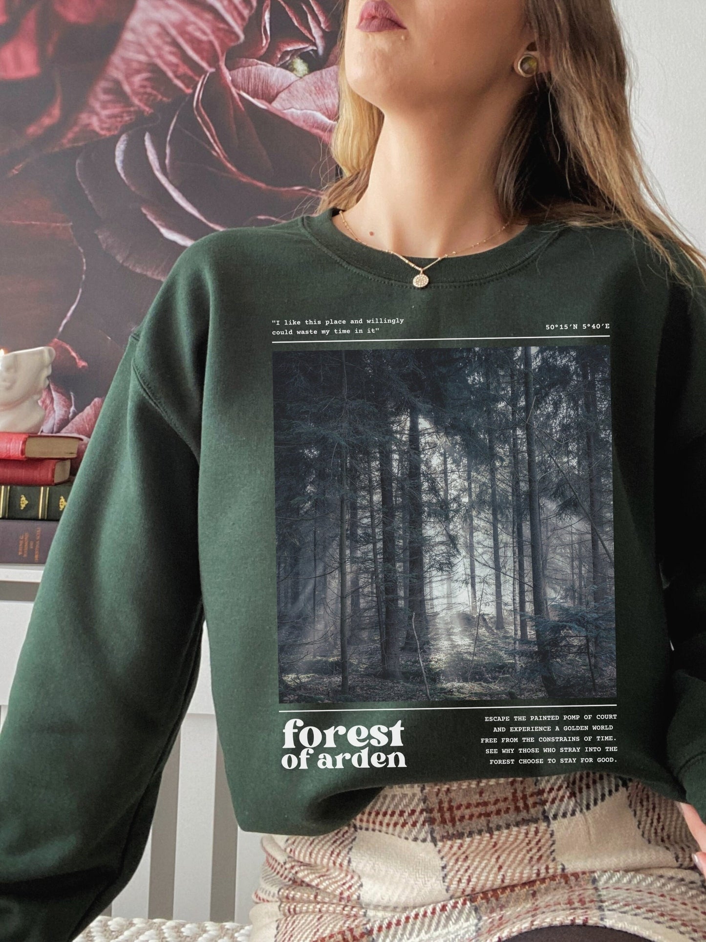 Shakespeare Forest of Arden Sweatshirt * Literature Literary Bookish Shirt * Bookworm Christmas Gift * Poet Light Dark Academia