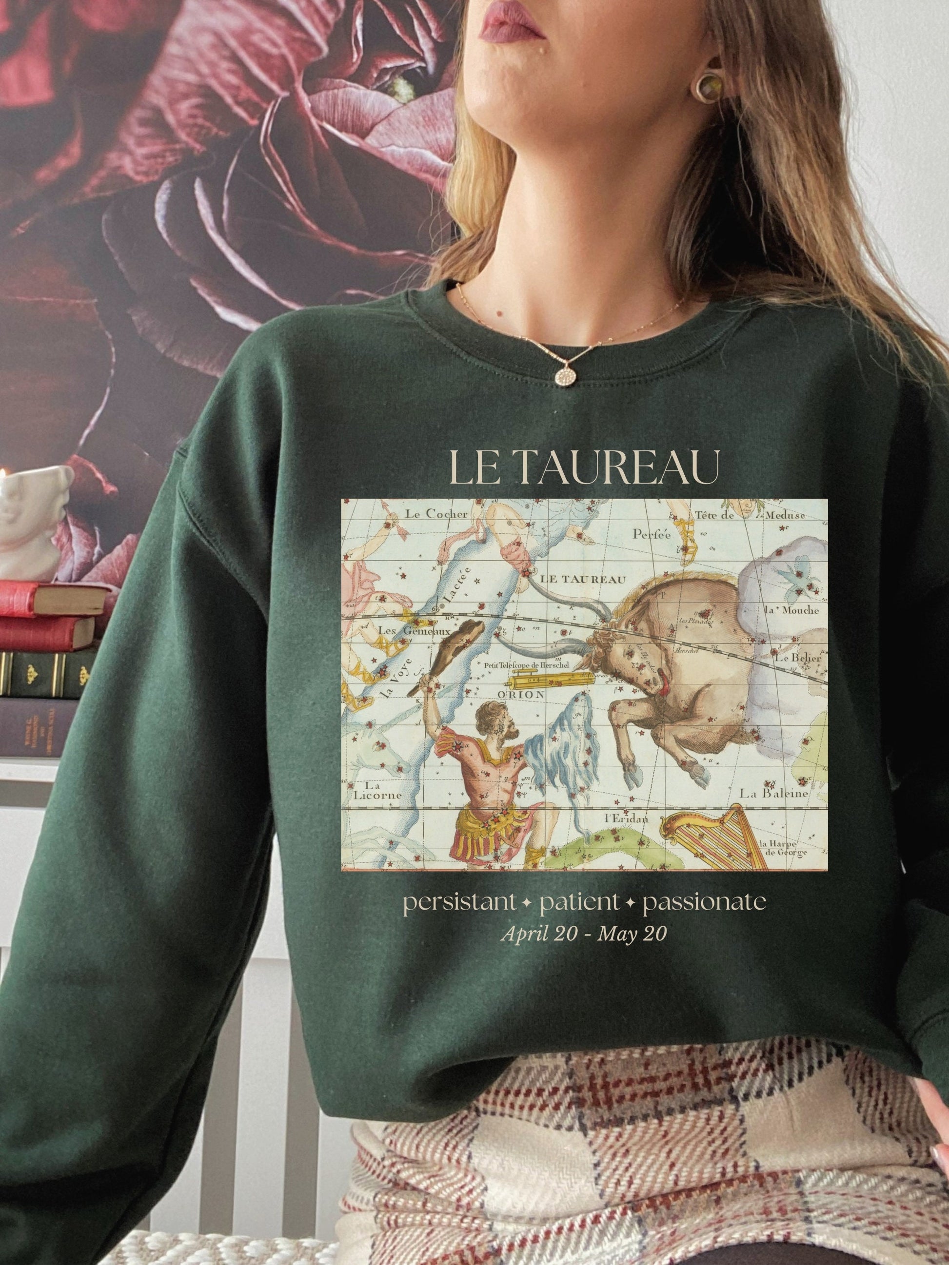 Taurus French Zodiac Constellation Astrology Sweatshirt * Taurus Birthday Birth Date Shirt * Earth Sign Gift