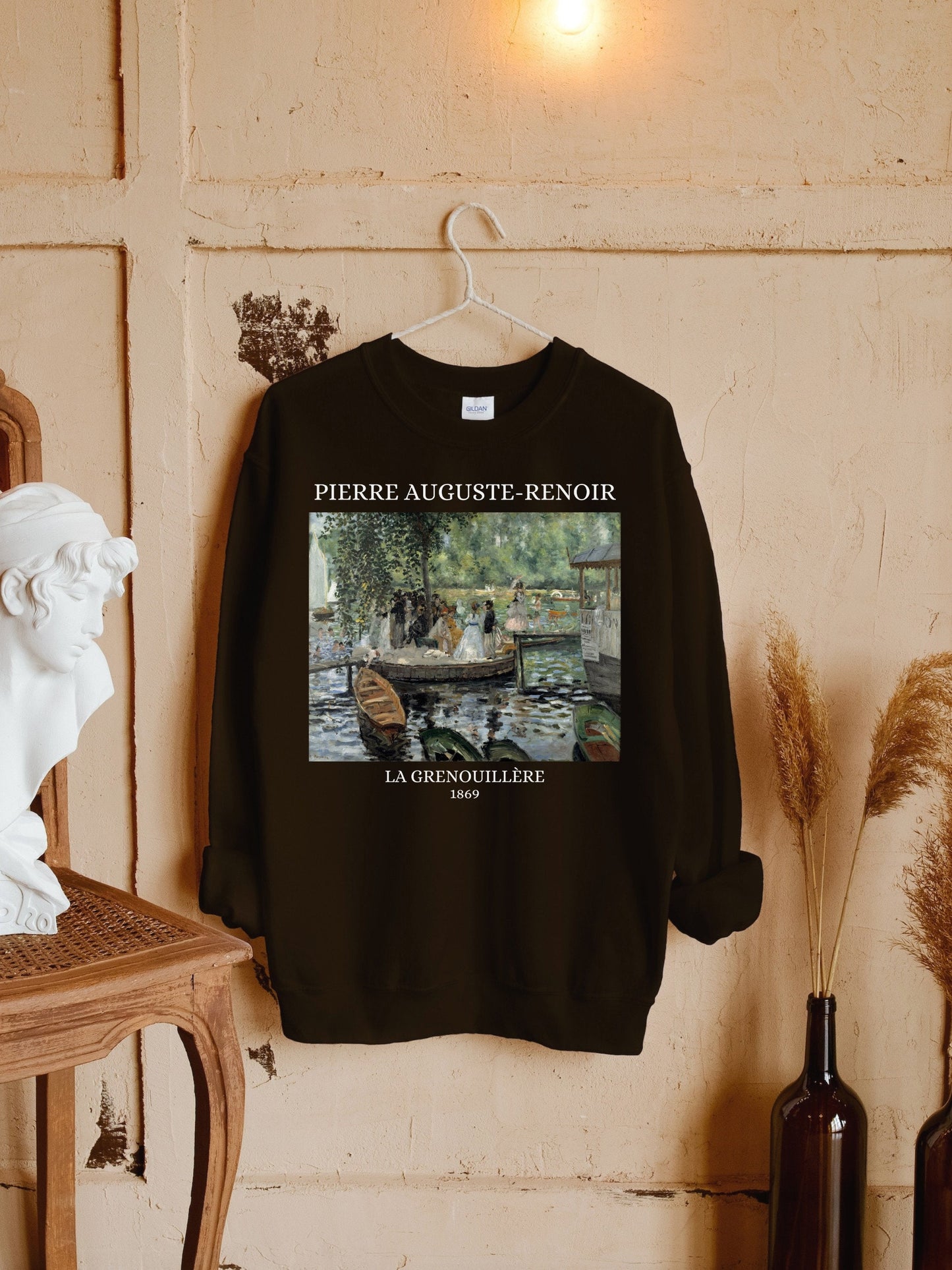 Renoir La Grenouillère * Famous Painting Sweatshirt * Impressionist Art History Dark Light Academia Aesthetic * Art Teacher Gift