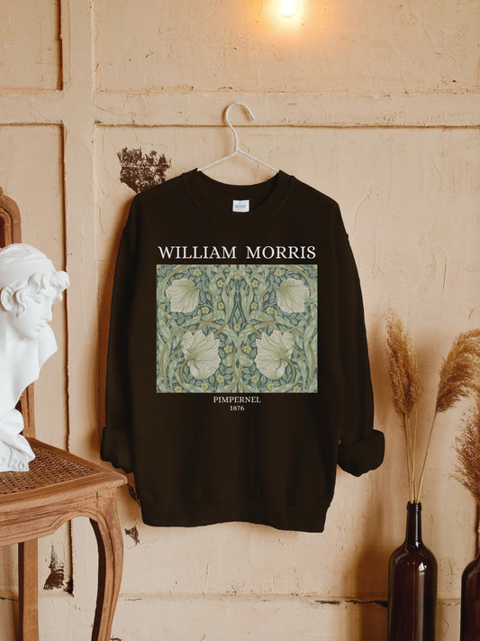 William Morris Pimpernel Art History Light Dark Academia Cottagecore Art Nouveau Aesthetic Sweatshirt