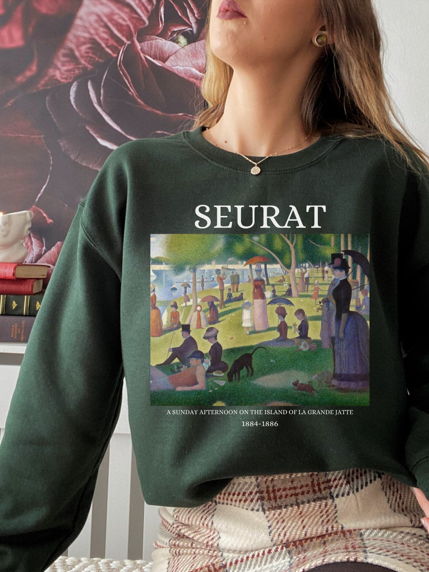 Georges Seurat Light Dark Academia Art History Sweatshirt Aesthetic Famous Painter Paintings Museum Exhibit Impressionist