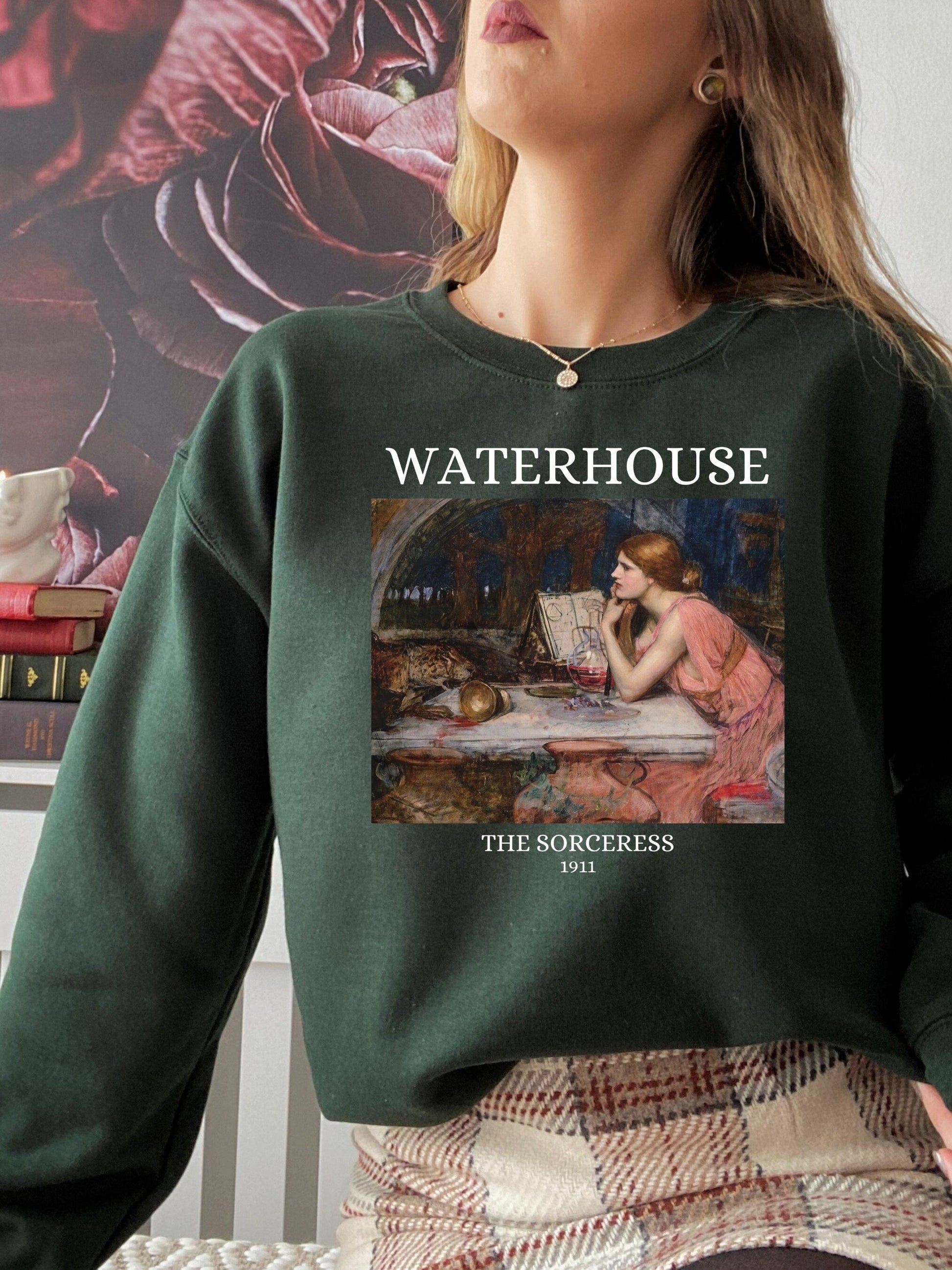 John William Waterhouse The Sorceress Circe Light Dark Academia Art History Sweatshirt Aesthetic Famous Painter Paintings Museum Exhibit