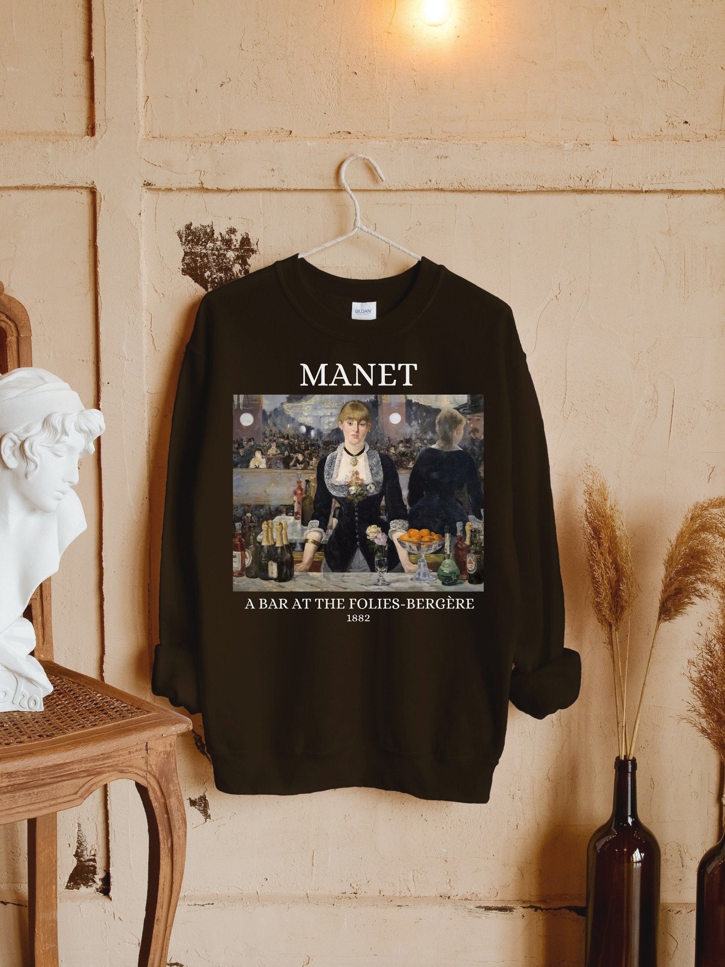 Edouard Manet Impressionist Light Dark Academia Art History Sweatshirt Aesthetic Famous Painter Paintings Museum Folies-Bergère