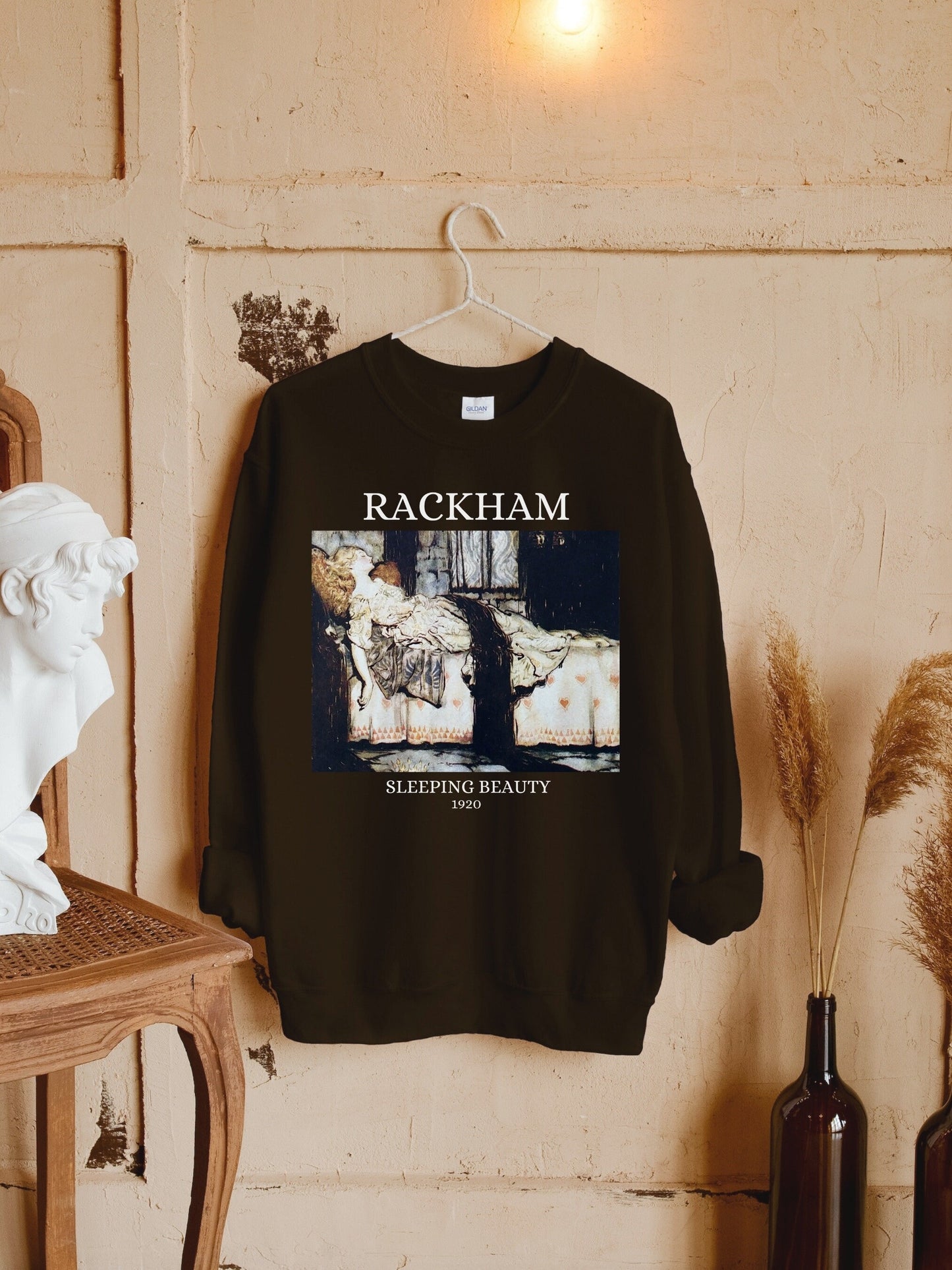 Arthur Rackham Fairy Tale Illustration Sleeping Beauty Fairycore Light Dark Academia Art History Sweatshirt Aesthetic Cottagecore